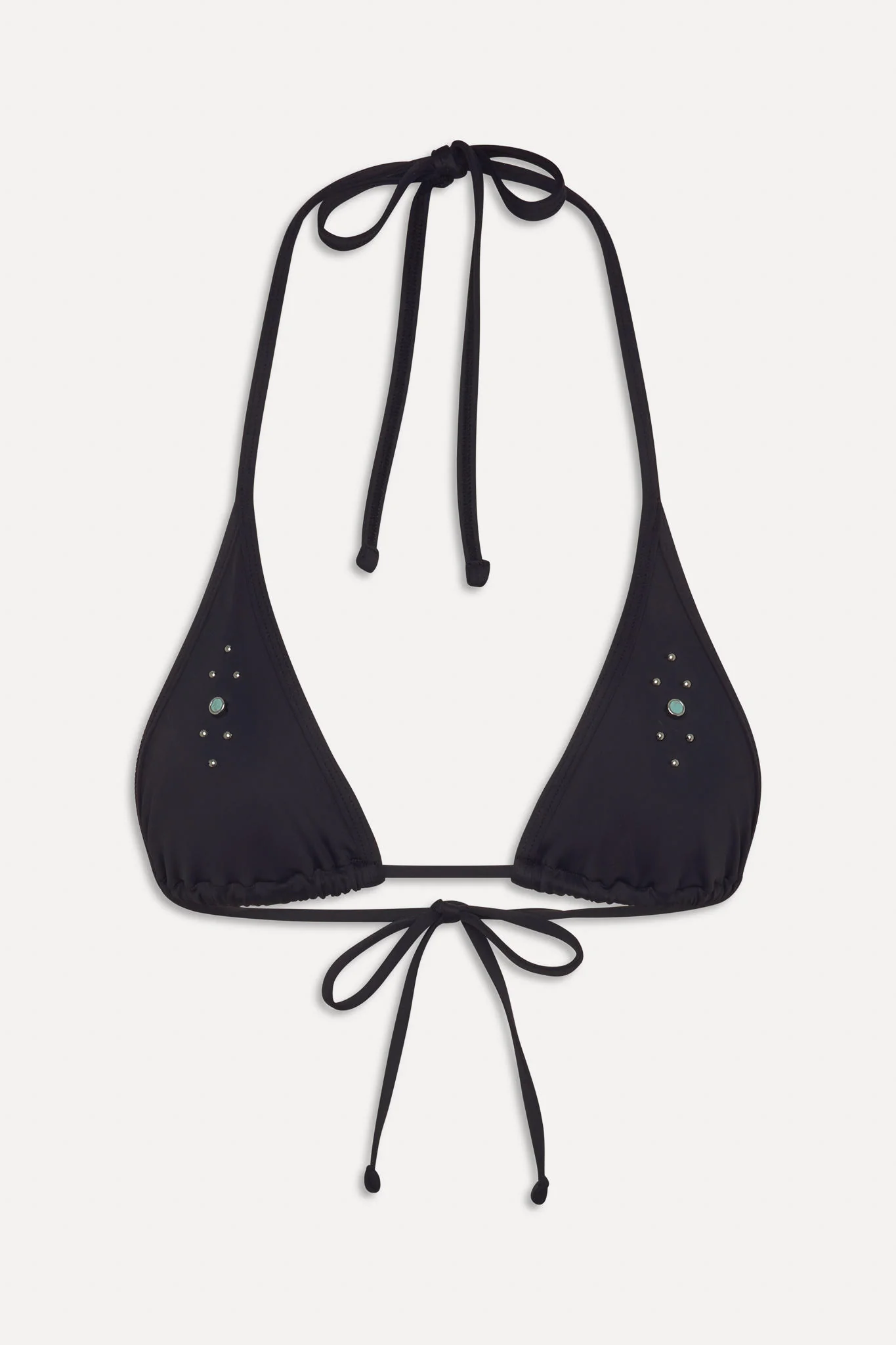 x BELLA HADID Paradise Halter Bikini Top - Lone Star Black - luluinthesky