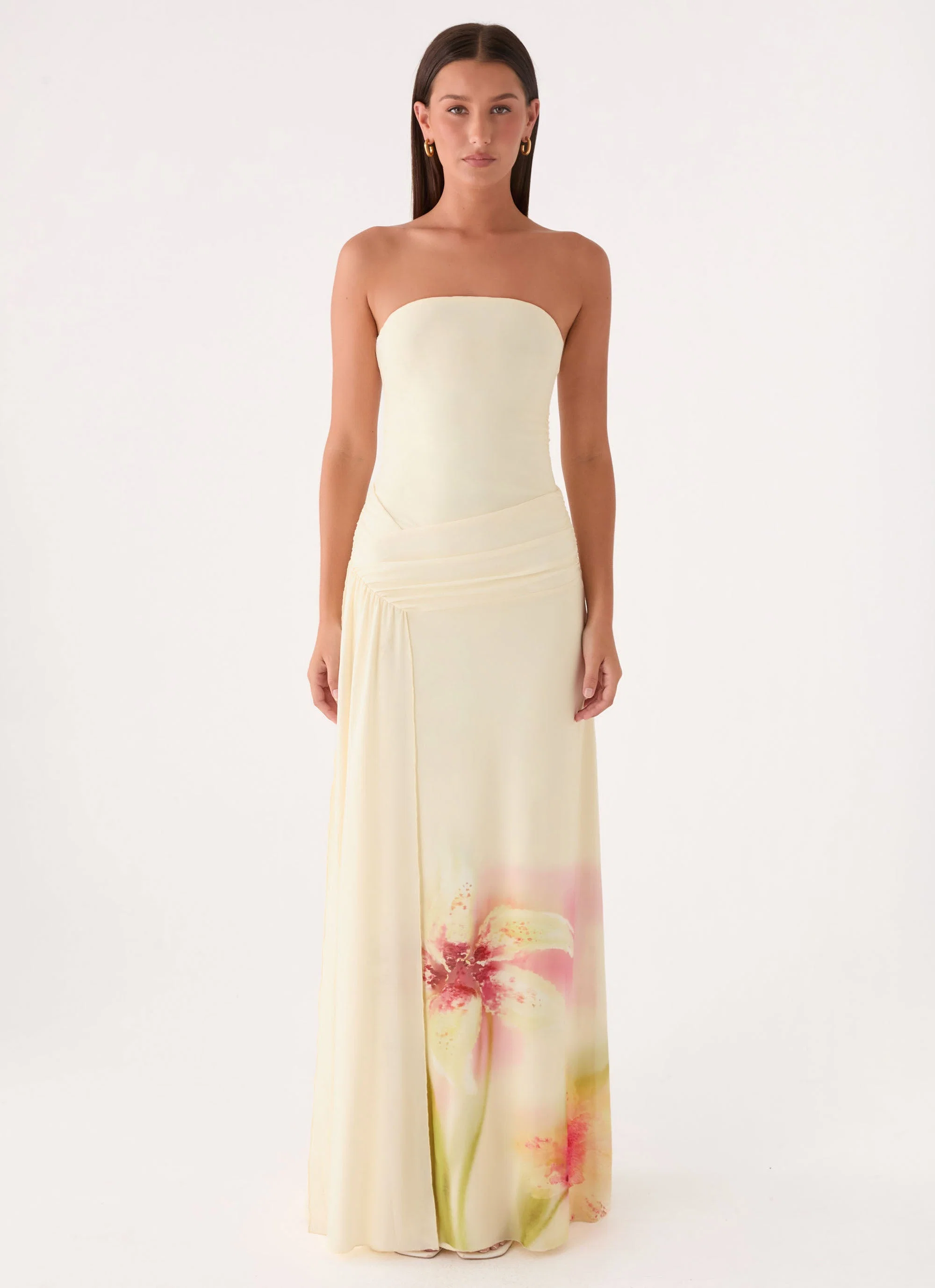 Palomar Strapless Maxi Dress - Soft Lily