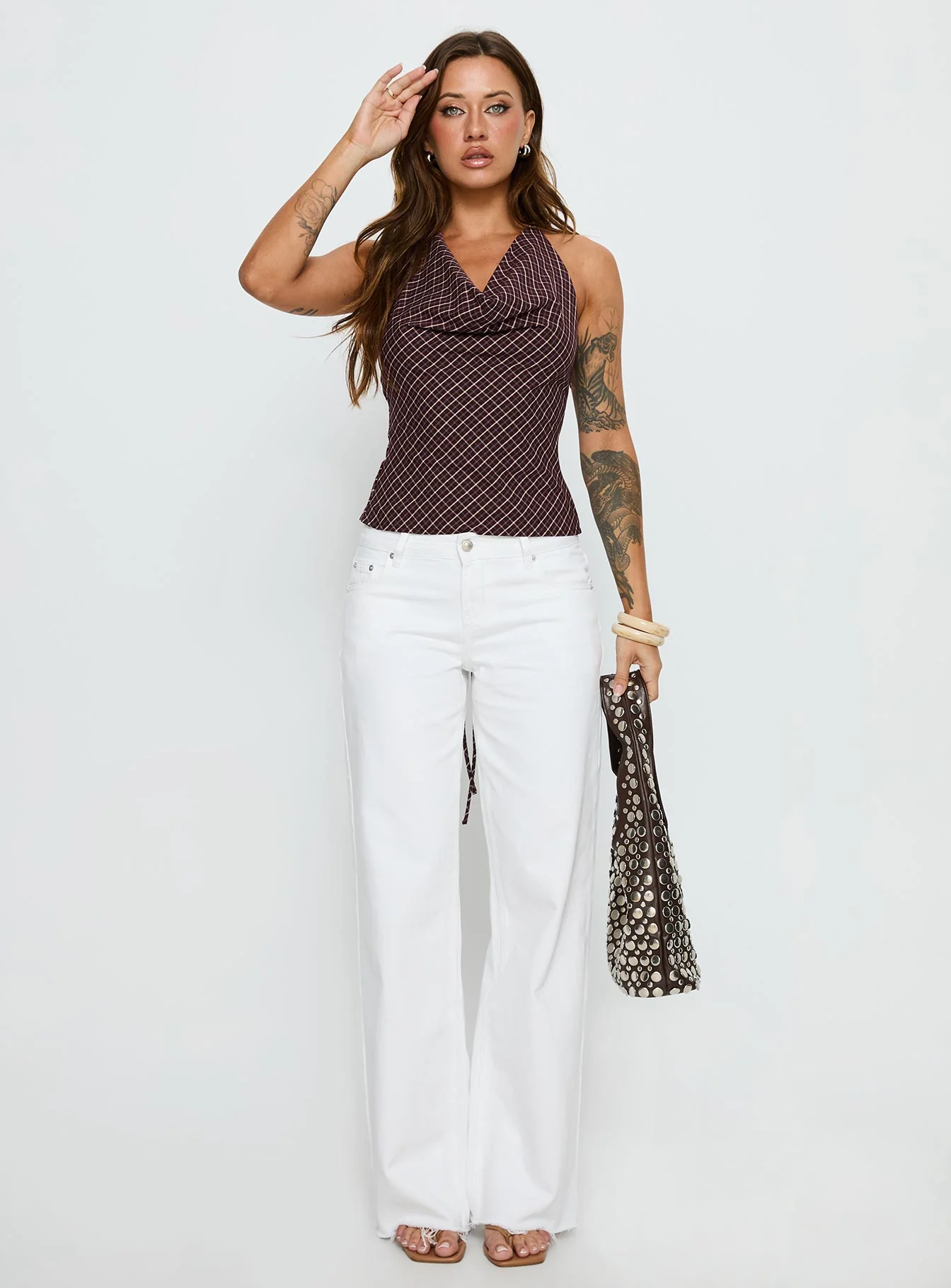 Sabryna Low Rise Straight Leg Jeans White