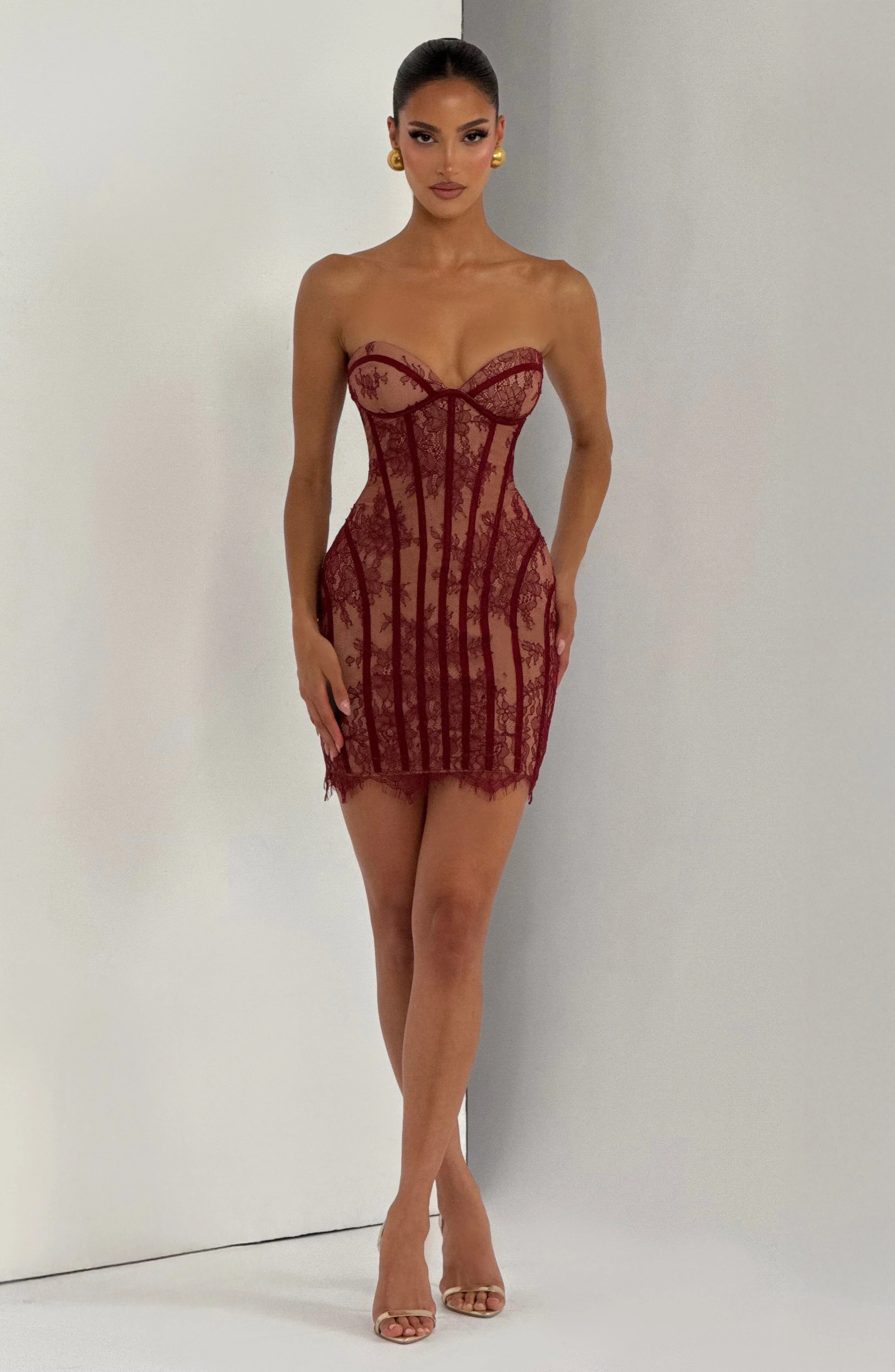 Sian Mini Dress - Burgundy