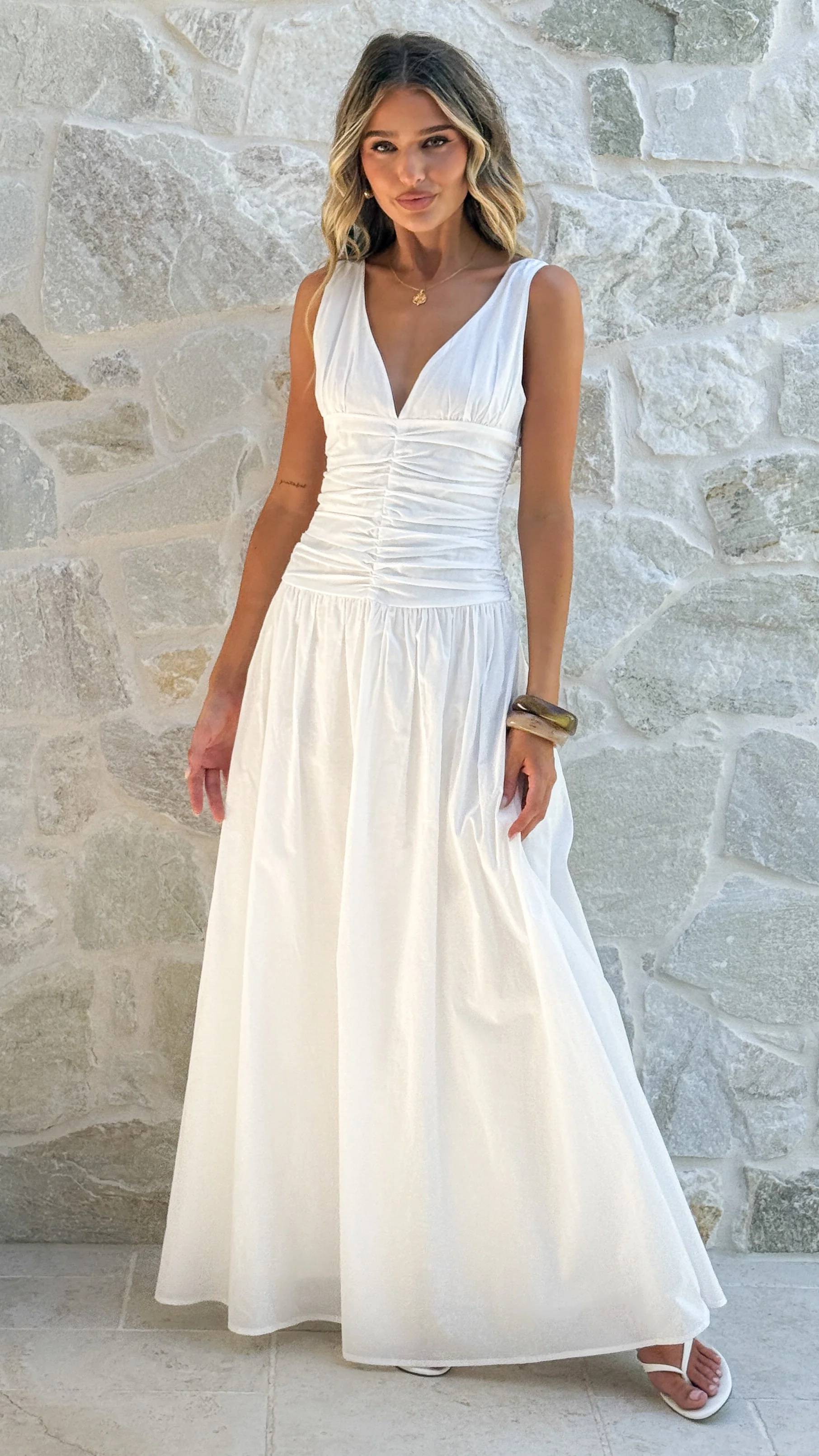 Sanya Maxi Dress - White
