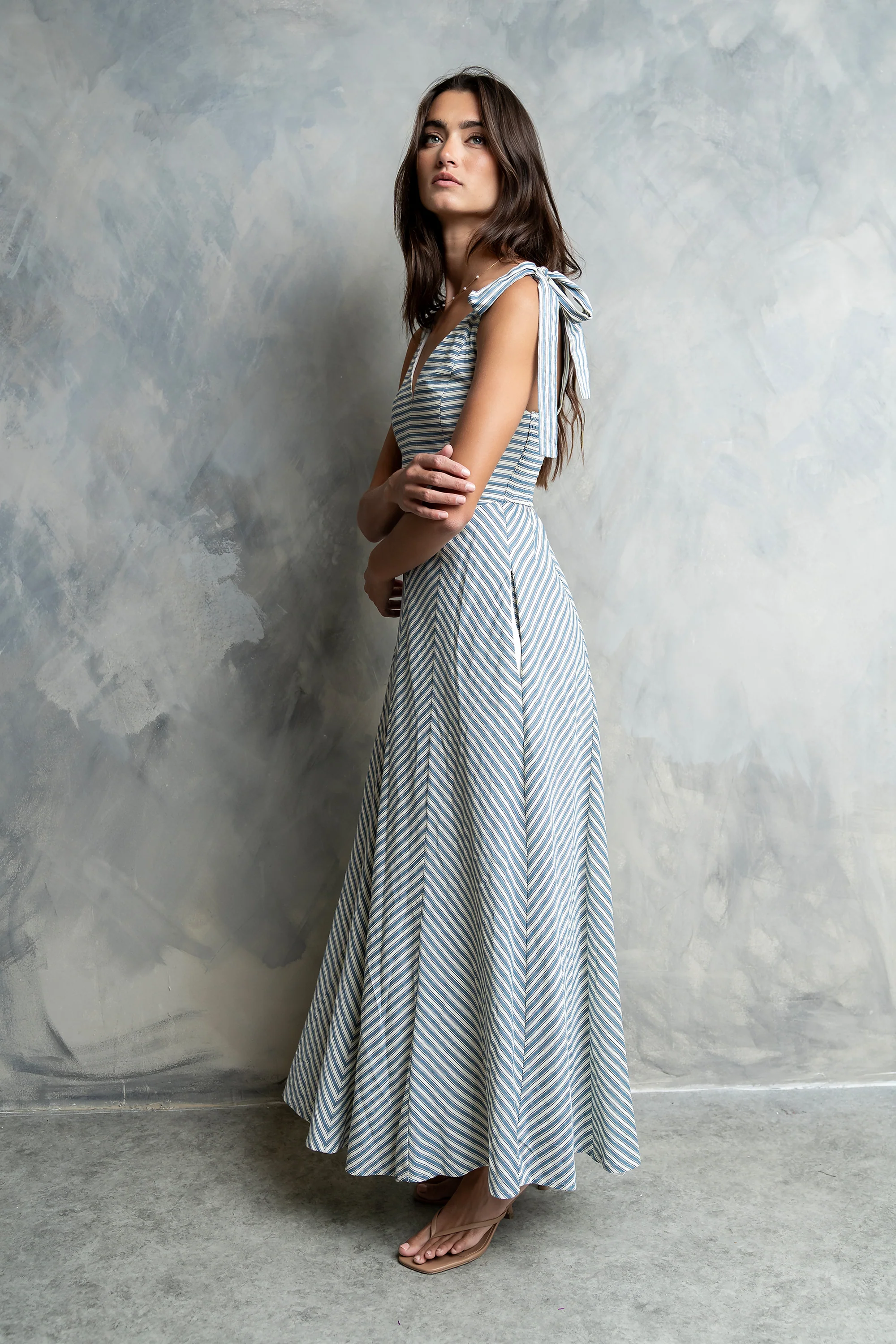 Michelle Striped Maxi Dress