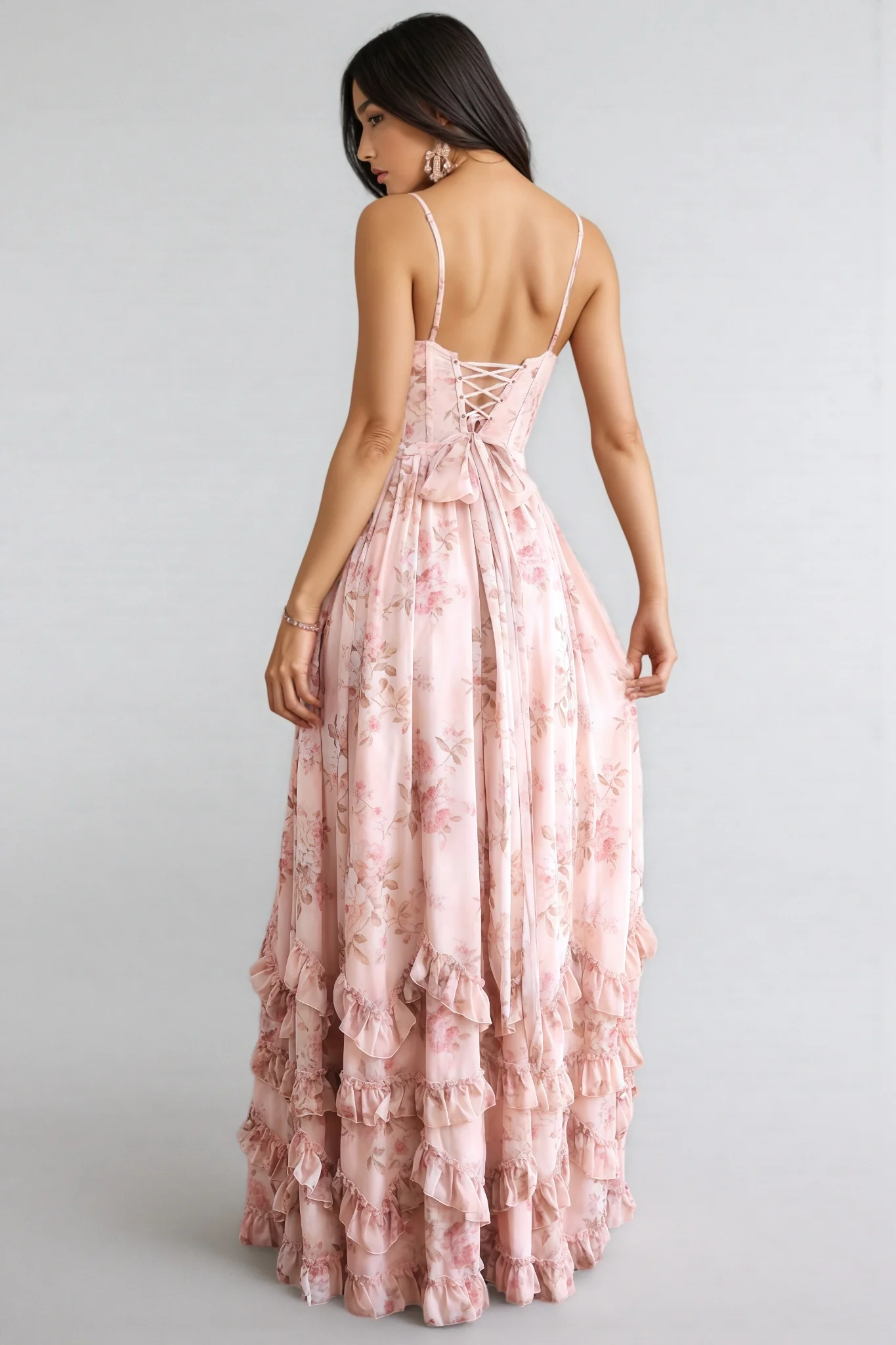 Urielad Pink Halter Print Maxi Dress - luluinthesky