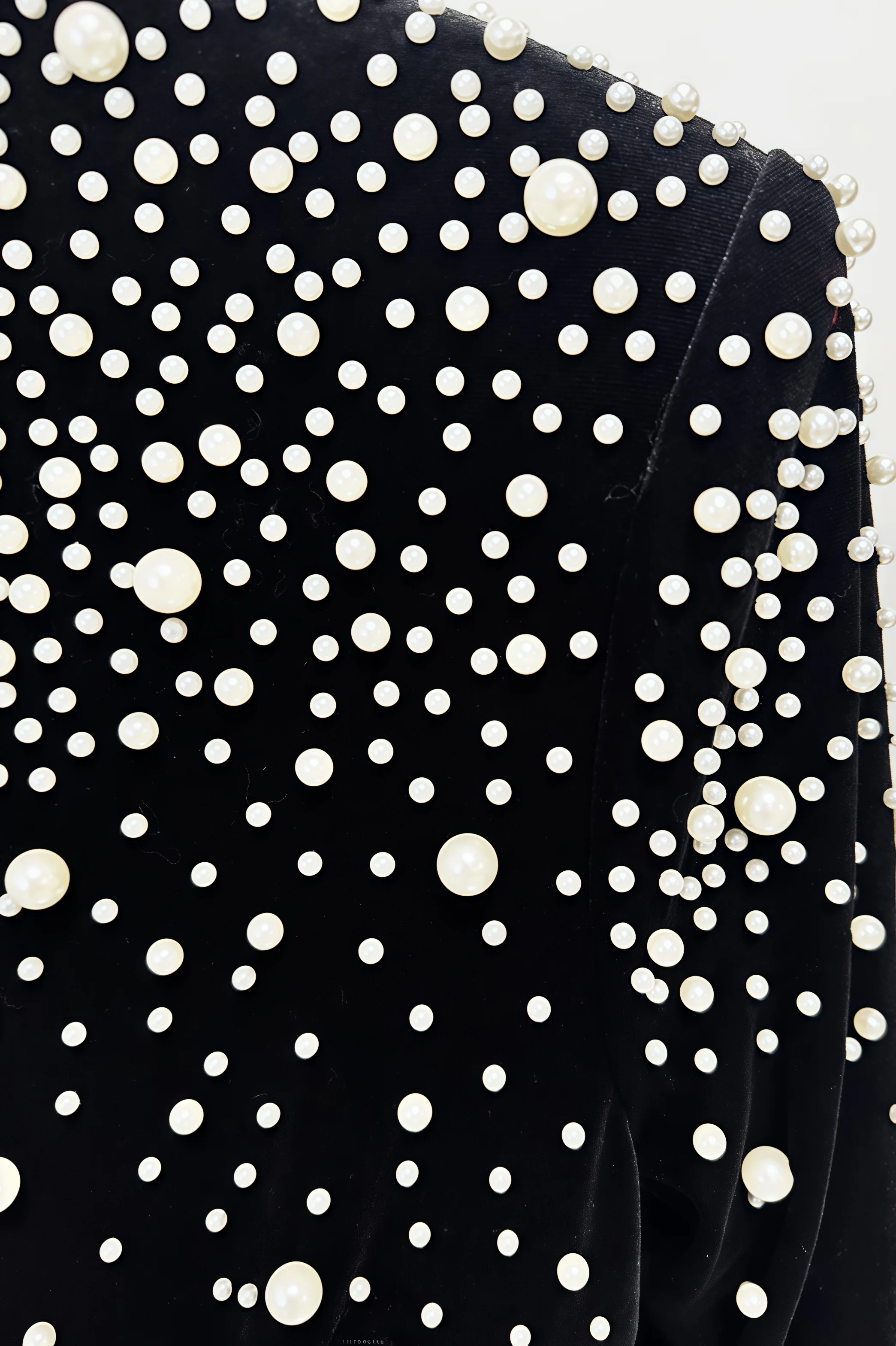 Junrty Black Pearl Beaded Maxi Dress