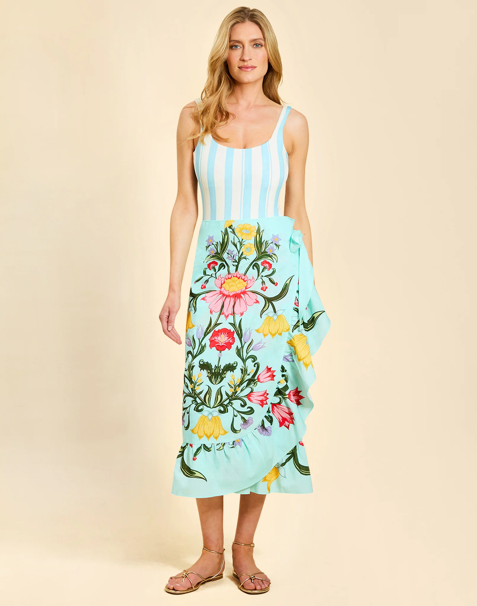 Magnolia Ruffle Pareo Skirt