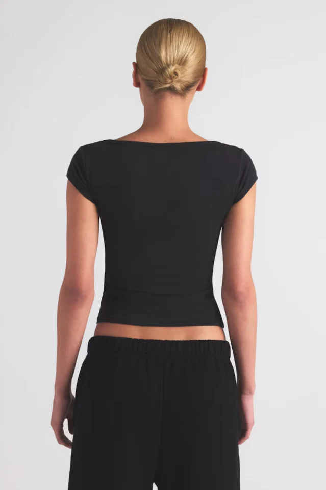 SKIMS Cotton Jersey Scoop Neck T-Shirt