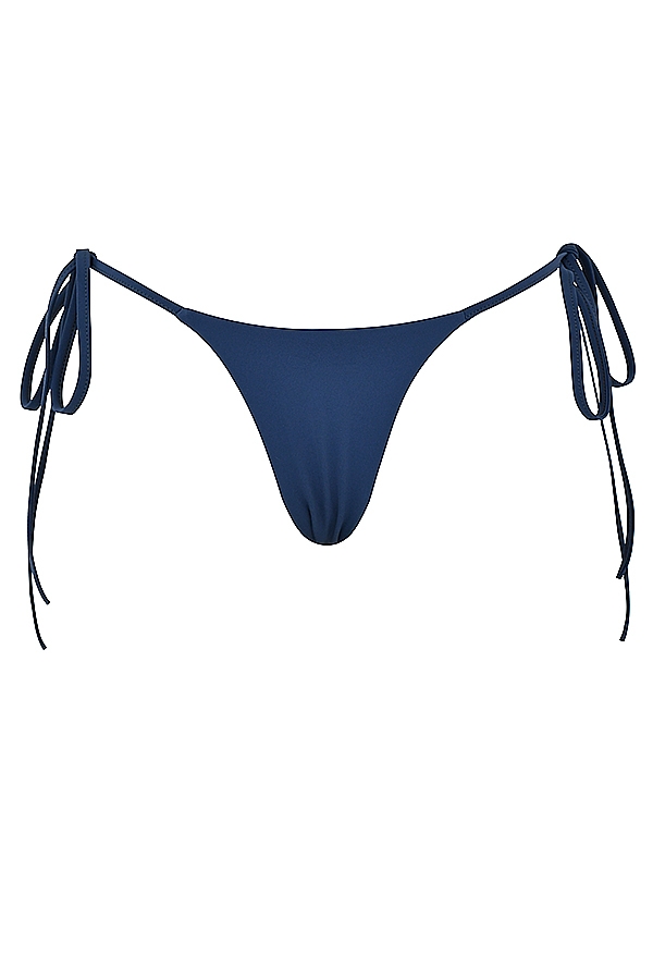 Deep Blue Tie Side Bikini Bottom
