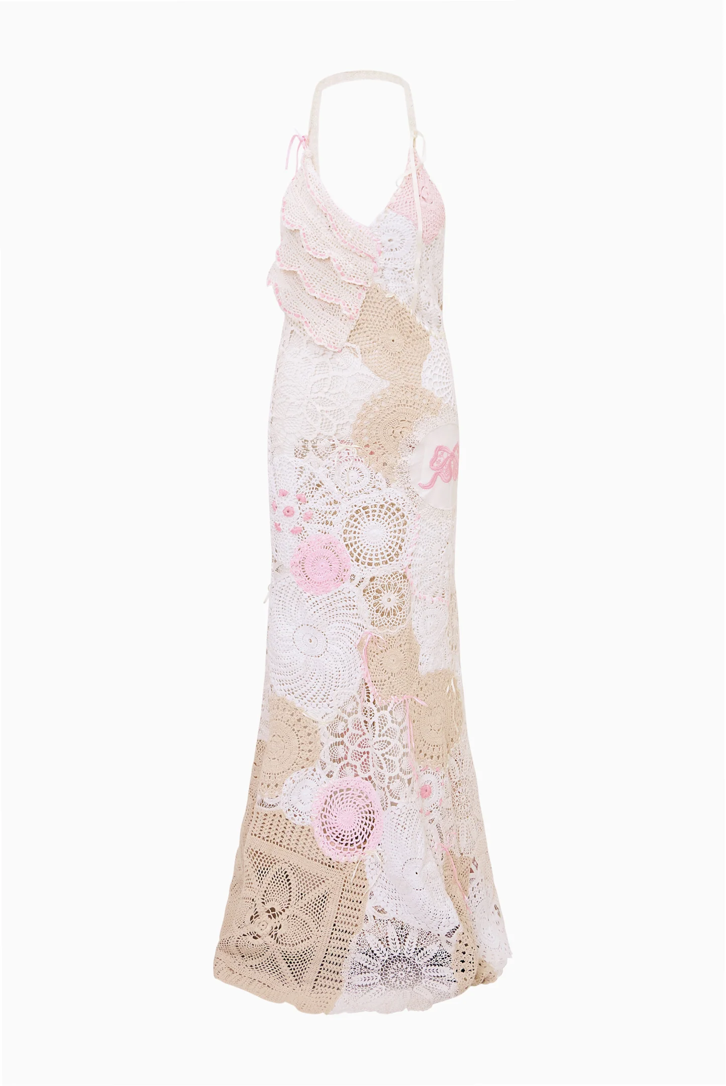 Adalita Patchwork Crochet Maxi Dress