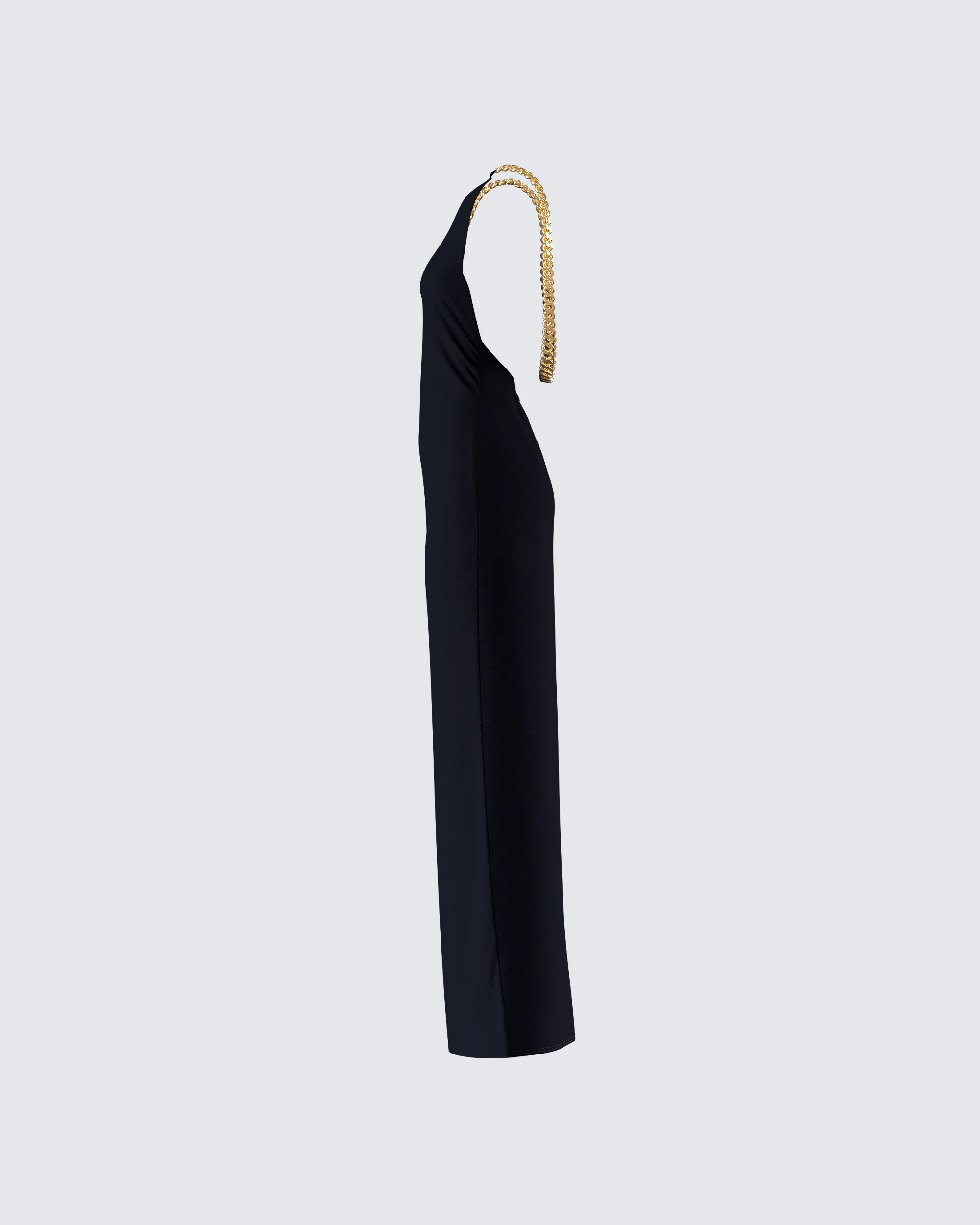 Kippa Black Asymmetrical Chain Gown