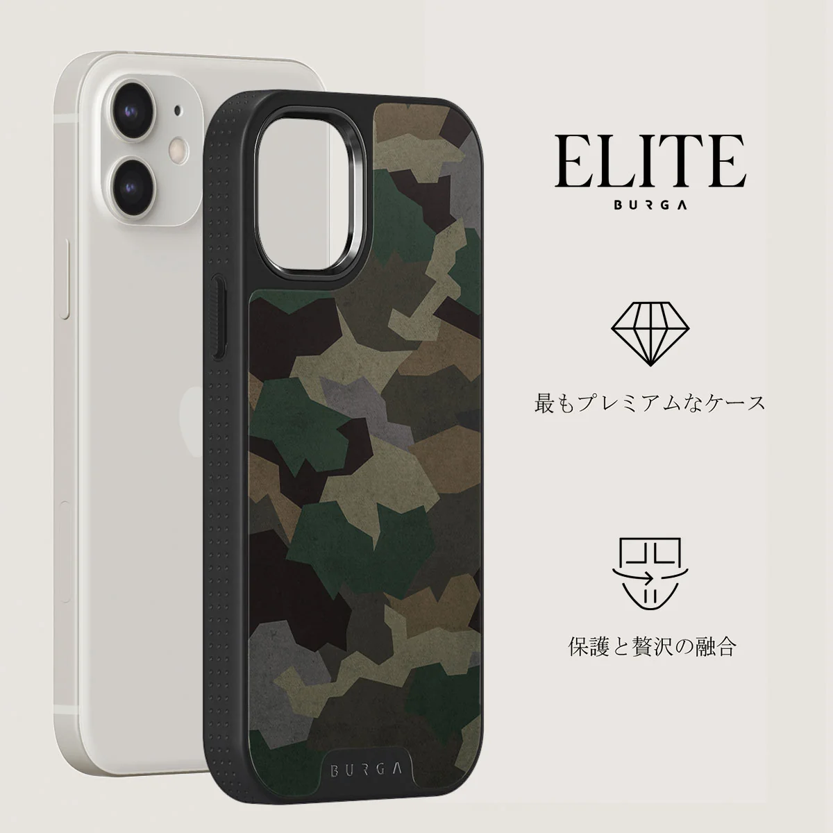 Tropical Green Camo - iPhone 12 ケース