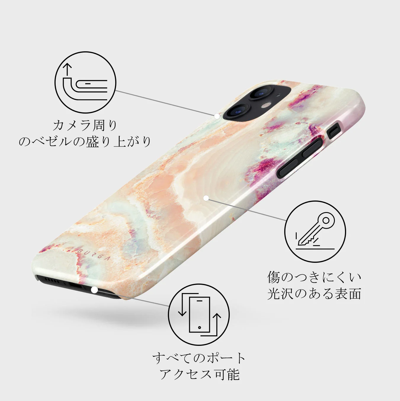 Berry Sorbet - Girly iPhone 12 ケース