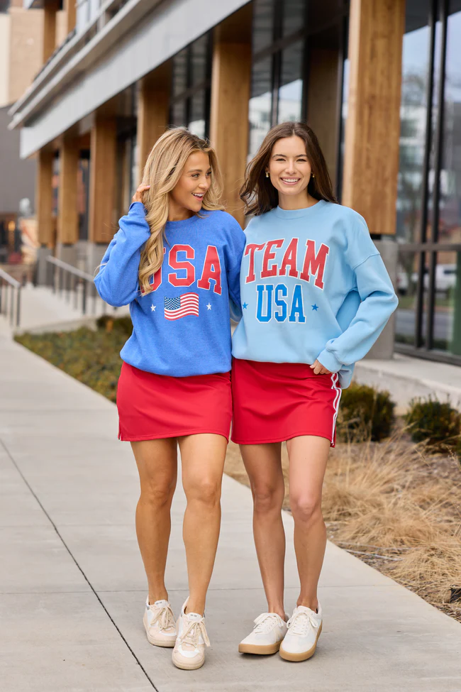 Team USA Light Blue Graphic Sweatshirt