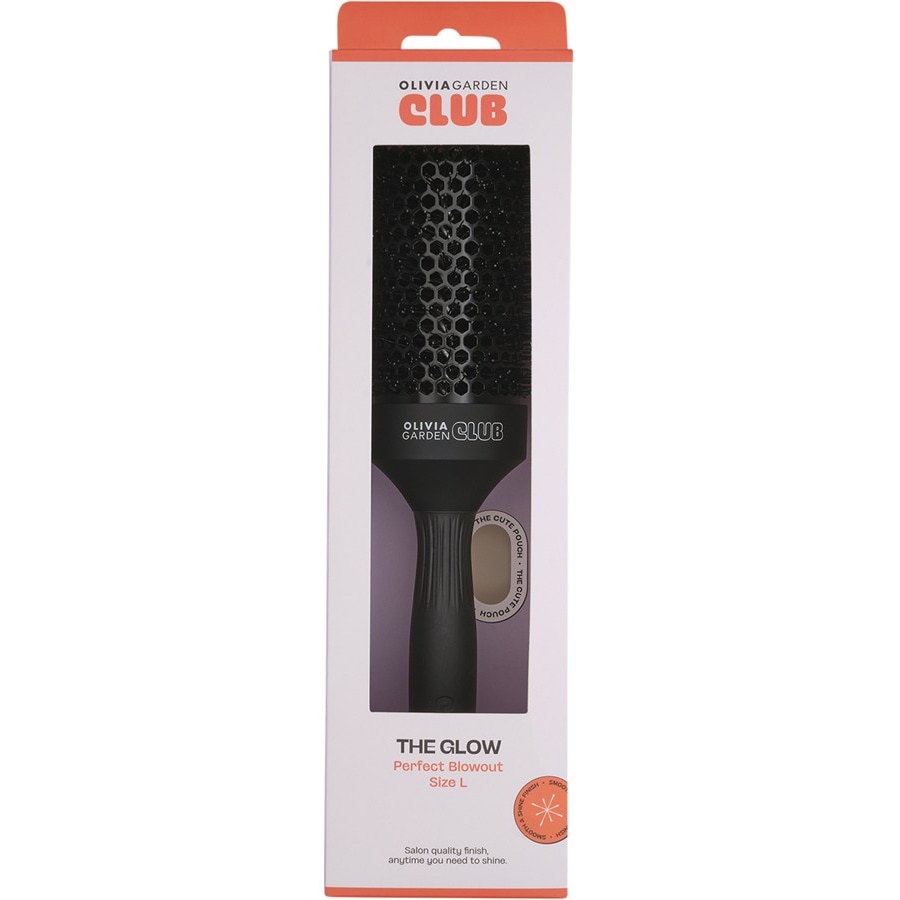 Olivia Garden Club THE GLOW Blowout Ceramic Round Brush Black