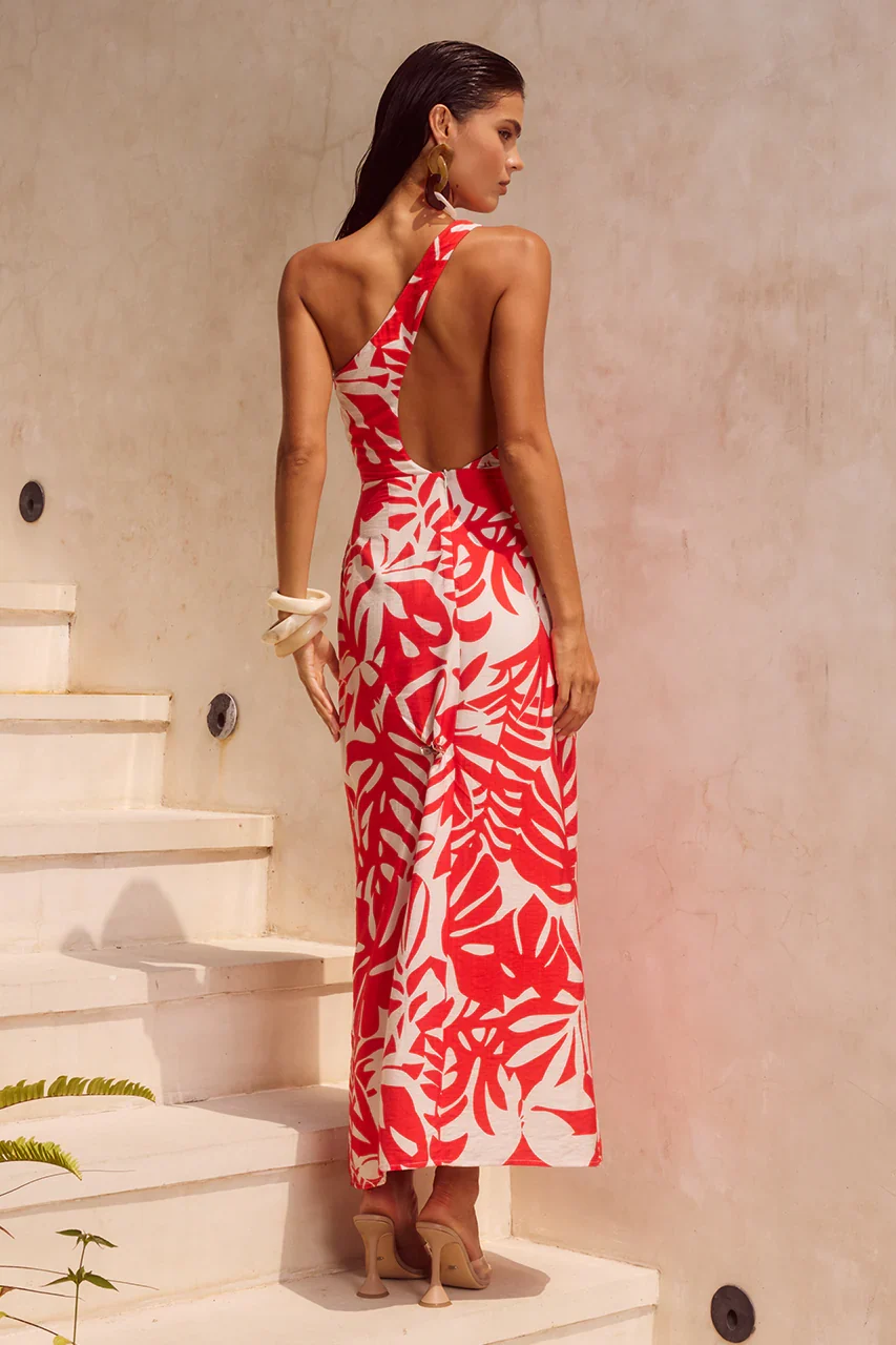 MATELO MIDI DRESS - MATELO RED