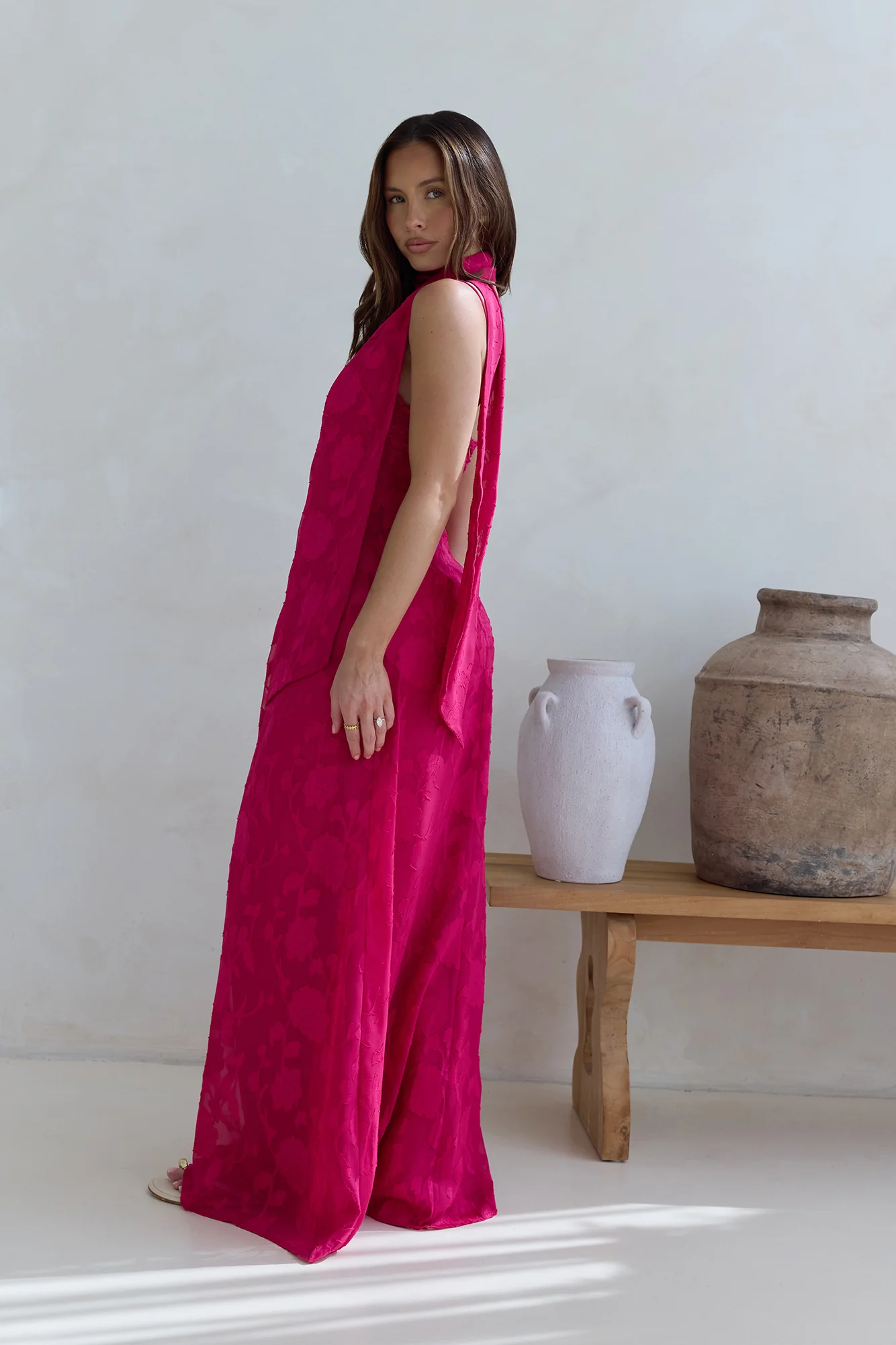 Flirt With Fire Maxi Dress Pink