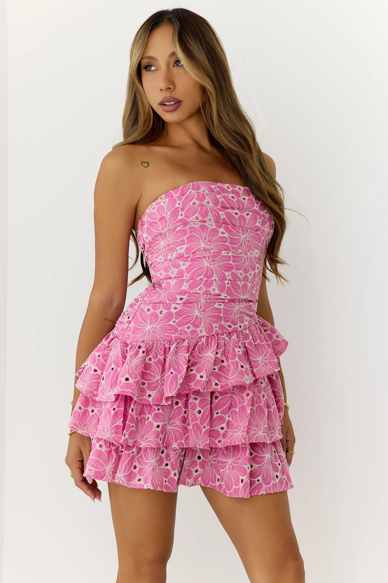 Pretty Priority Strapless Mini Dress Pink