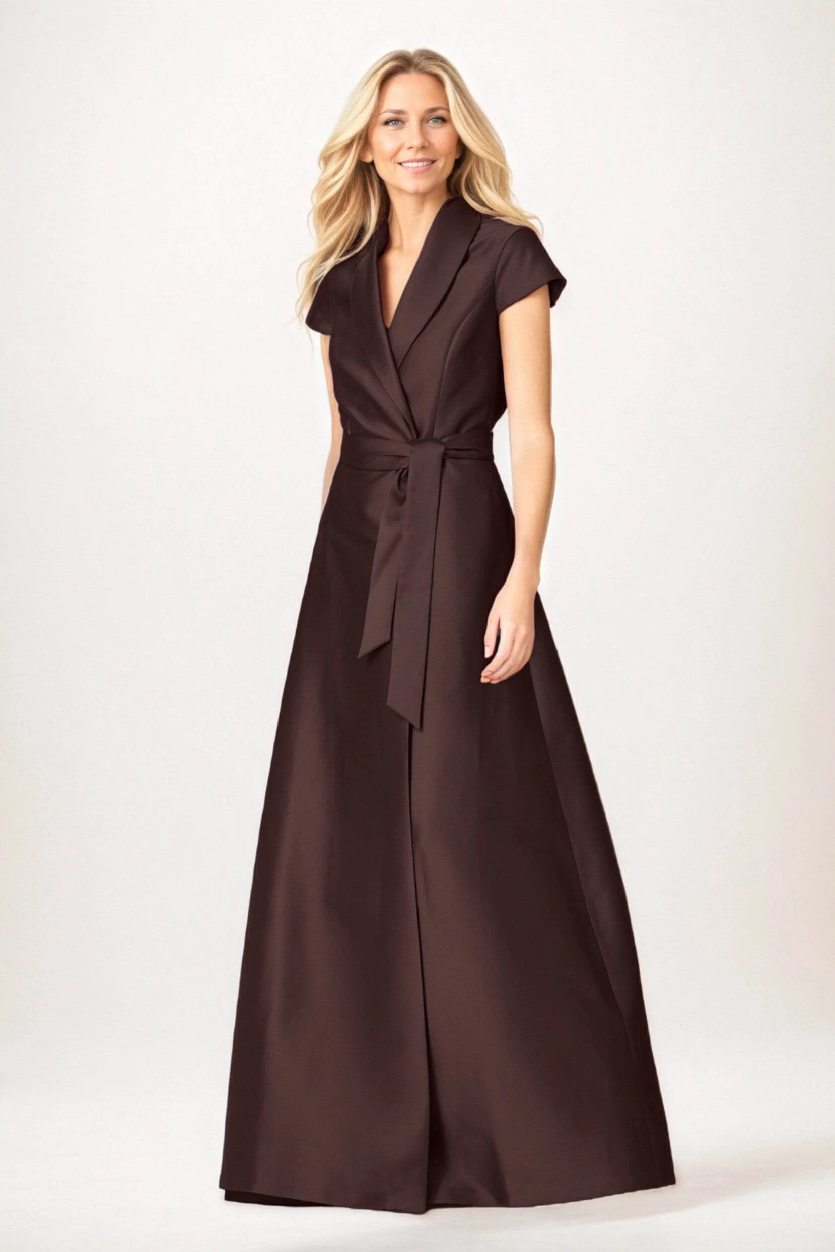 A-Line Maxi Satin Mother of the Bride Dresses CM0401