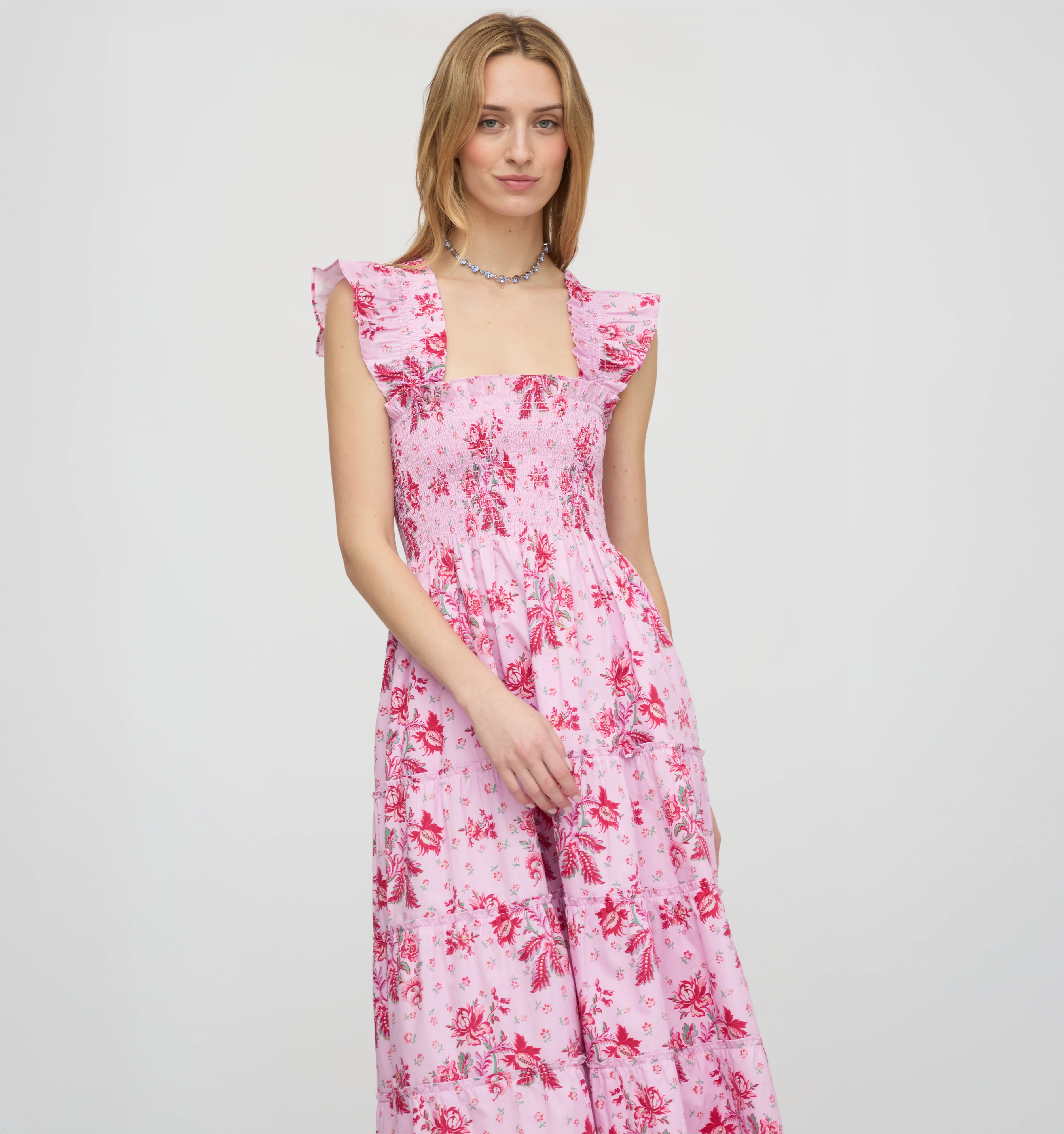 The Ellie Nap Dress - Pink Delft Bouquet