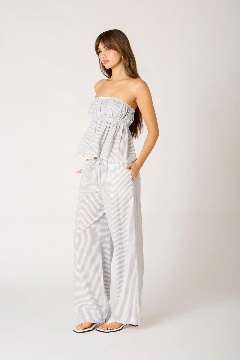 Striped Smocked Tube Top