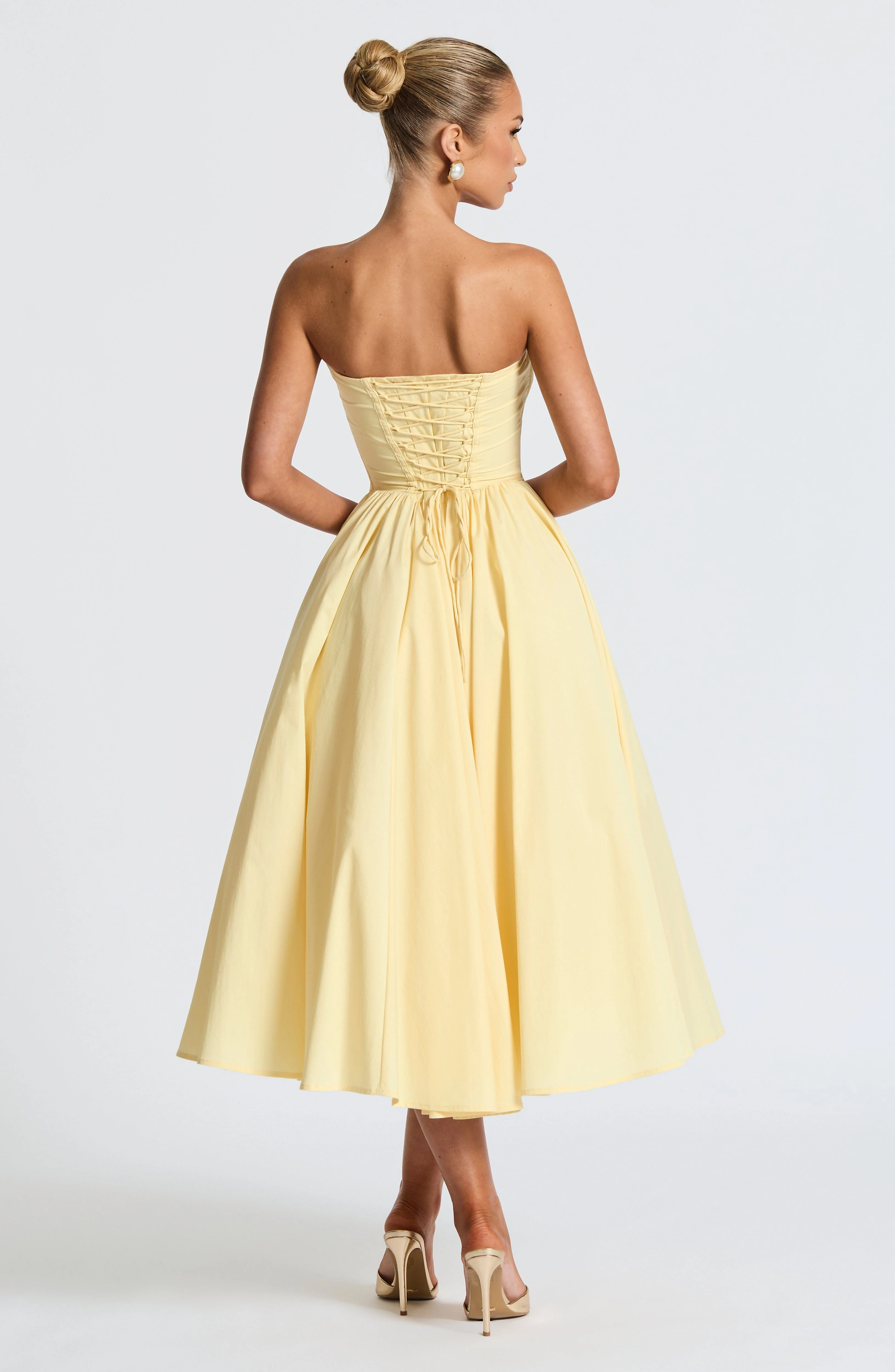 Prim Midi Dress - Lemon