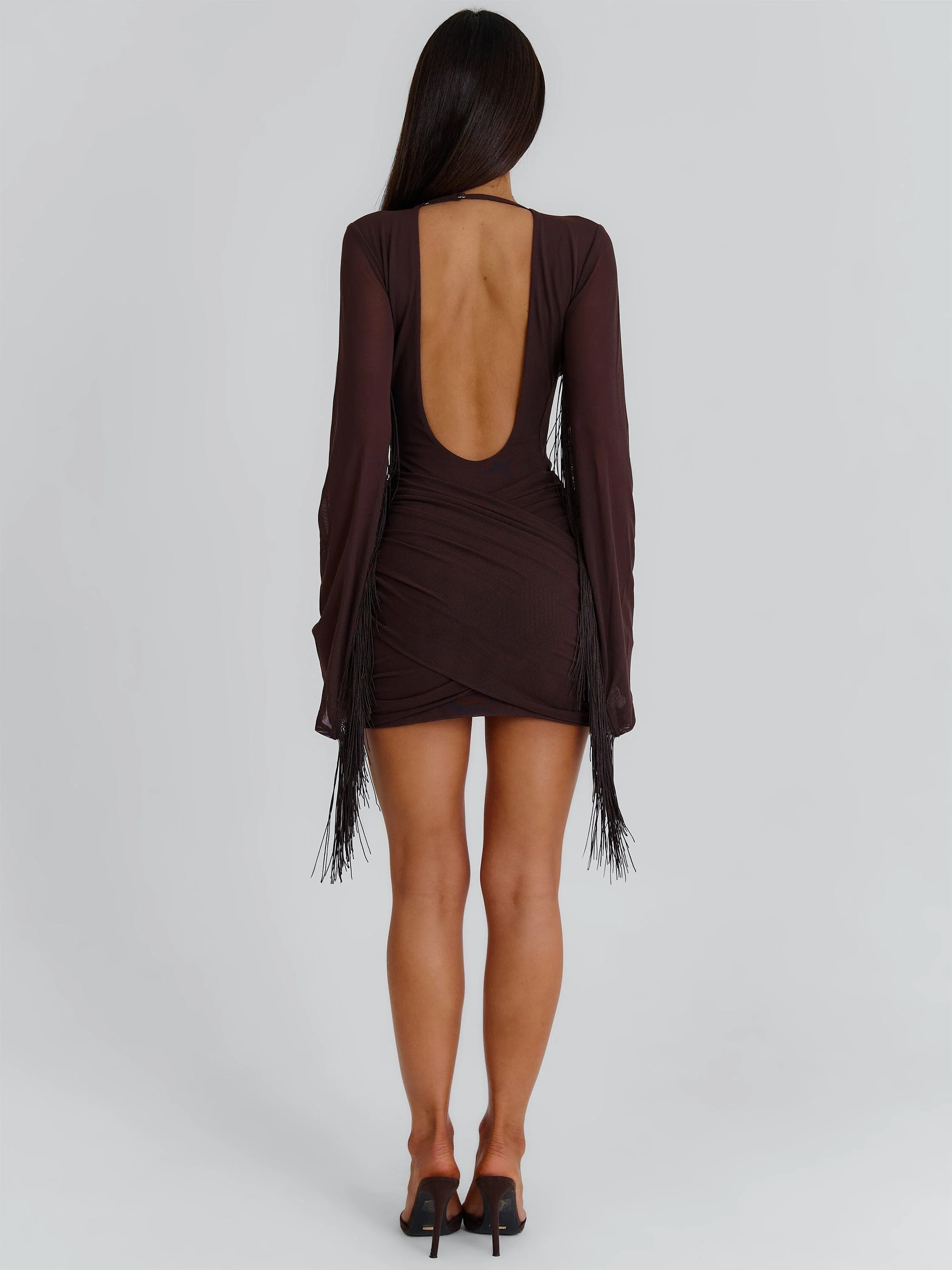 ALLISSON MINI DRESS CHOCOLATE BROWN