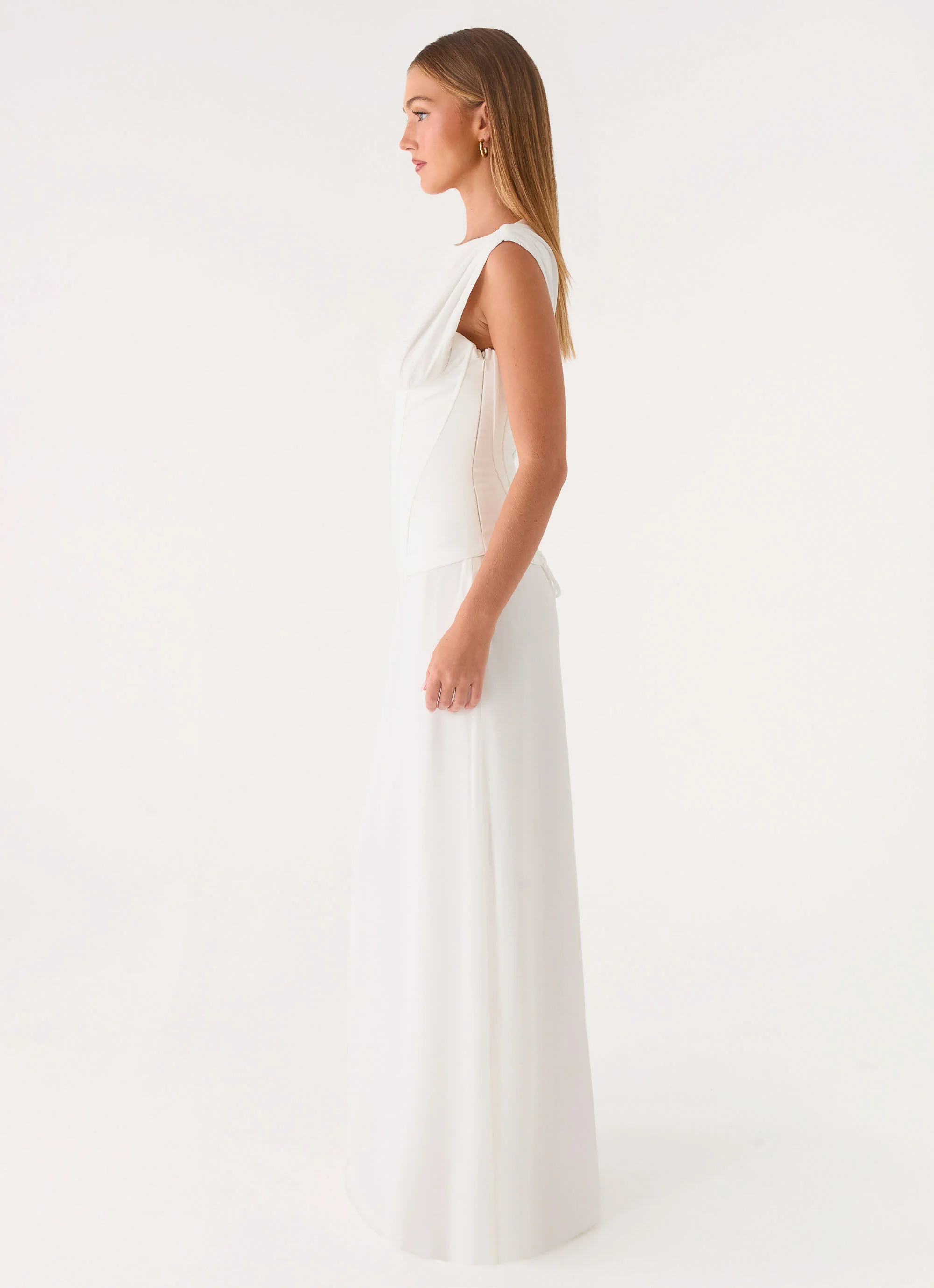 Winello Corset Maxi Dress - Off White