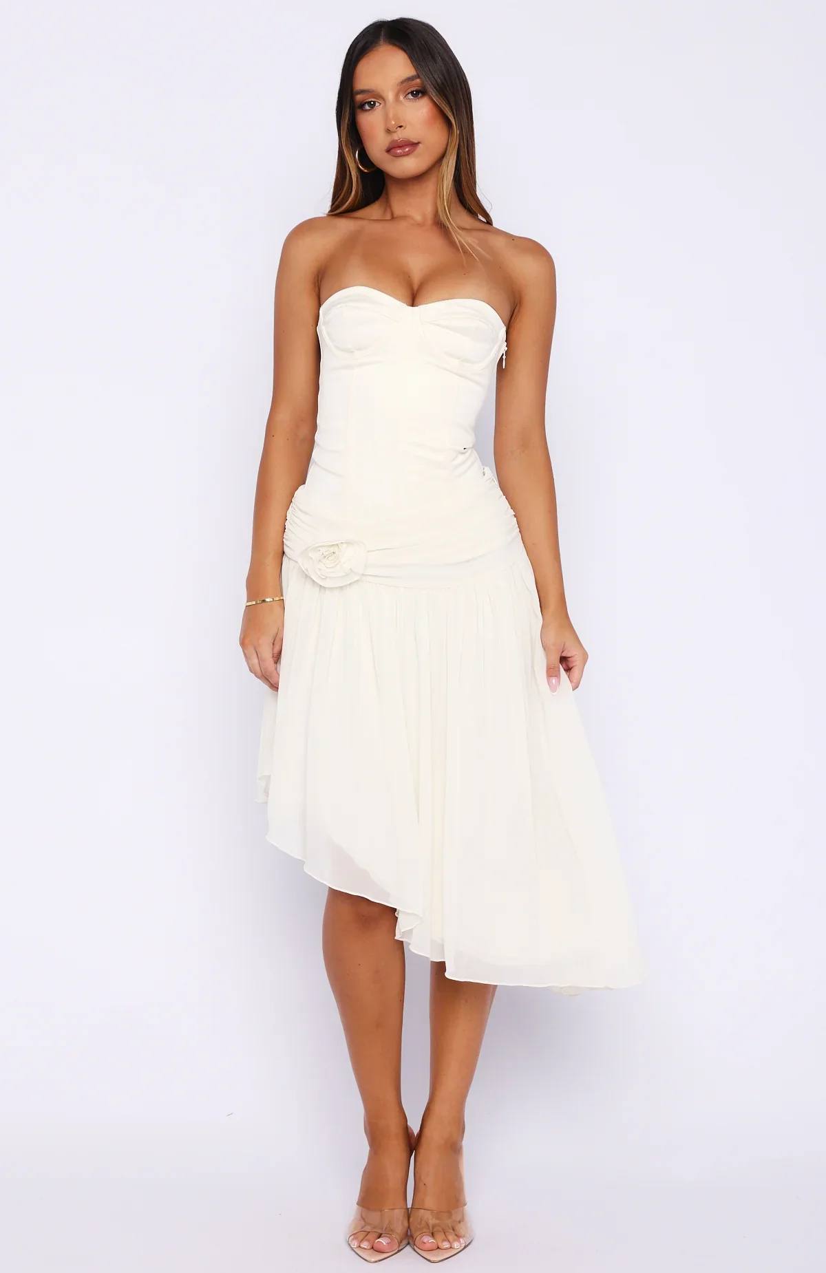 Forever Love Midi Skirt Off White