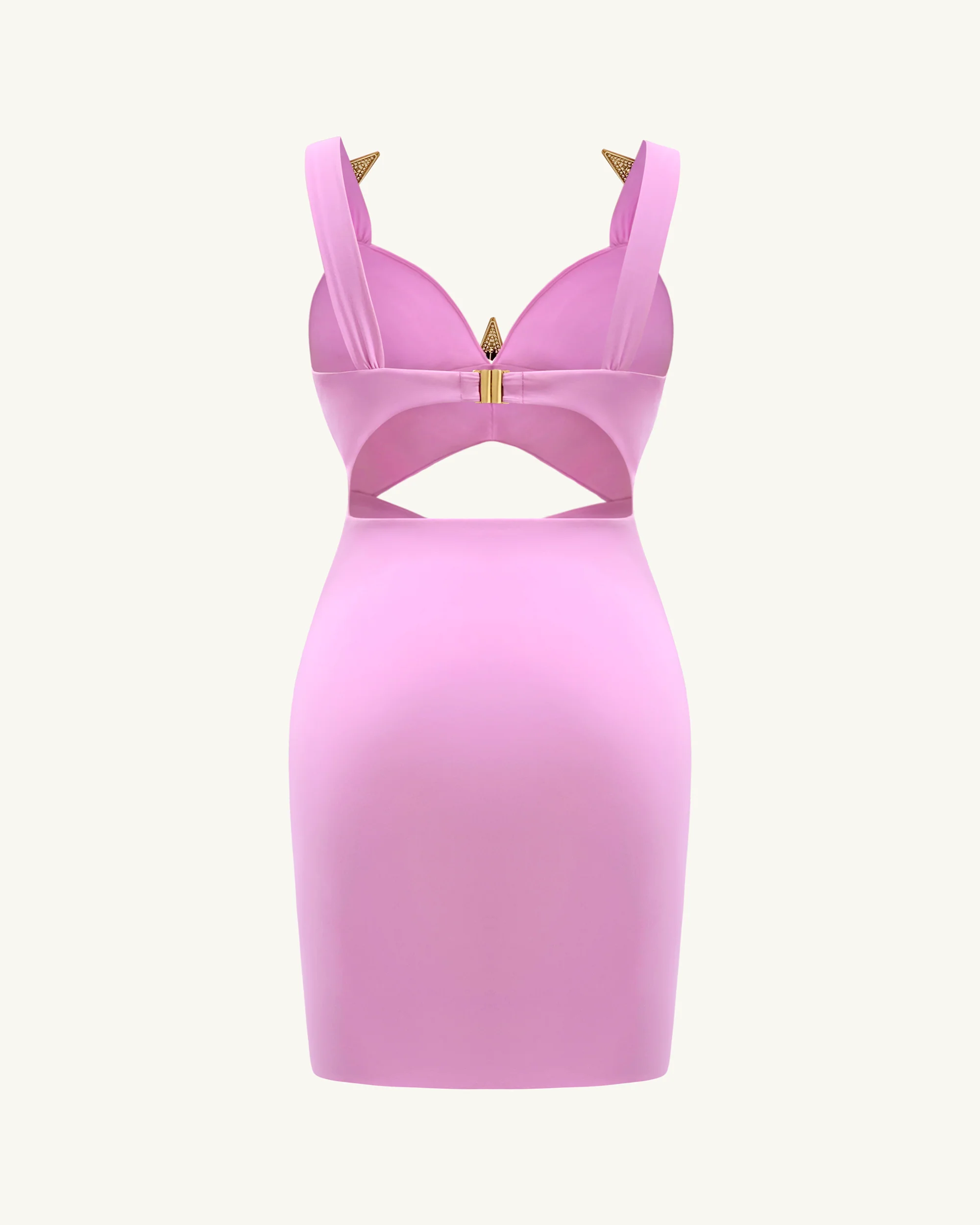 Mini Dress with Star Details - Pink - luluinthesky