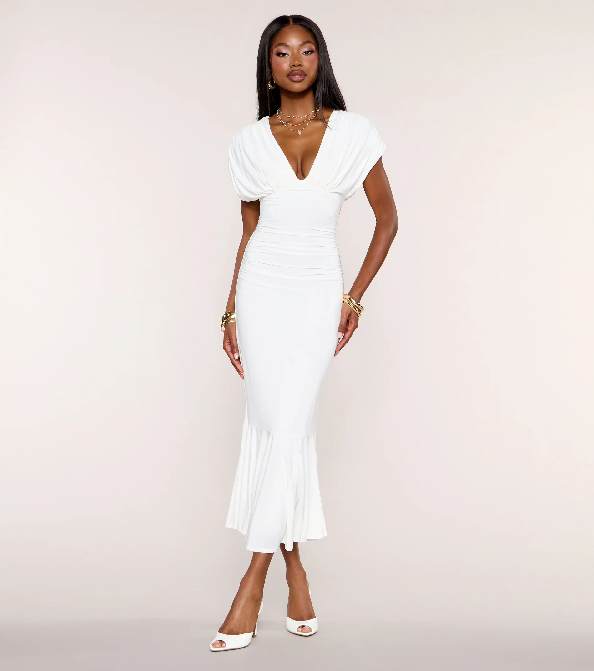 Sleek Silhouette Mermaid Maxi Dress