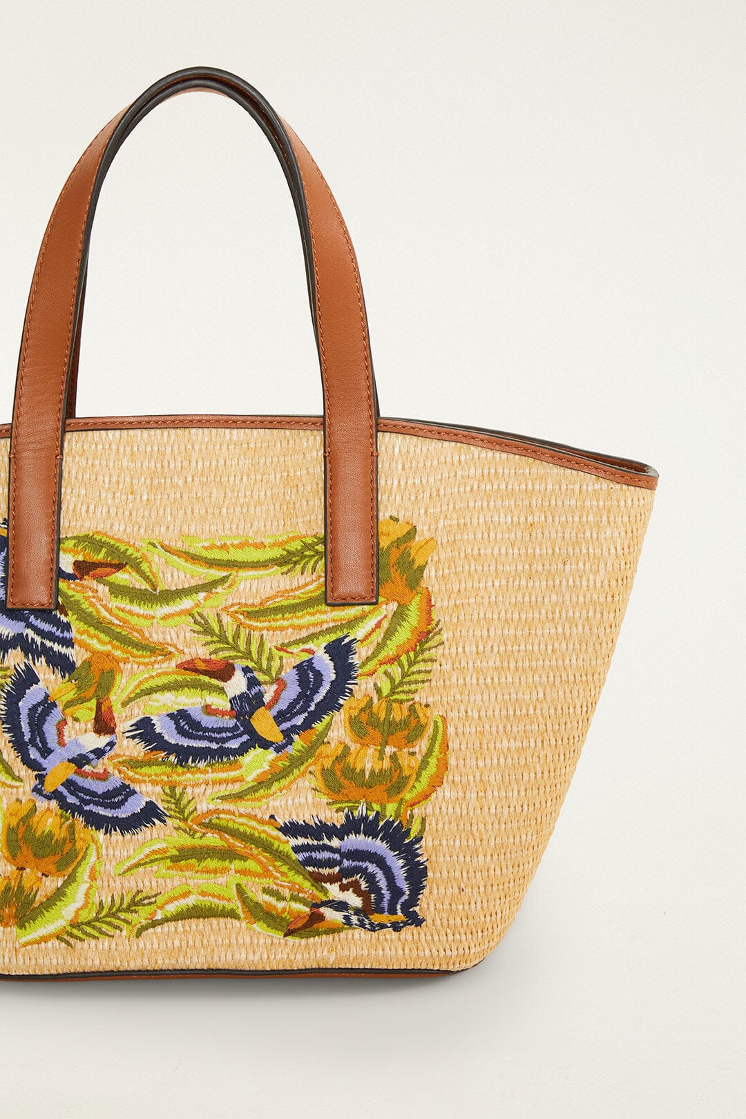 Raffia Basket Tote Bag Small