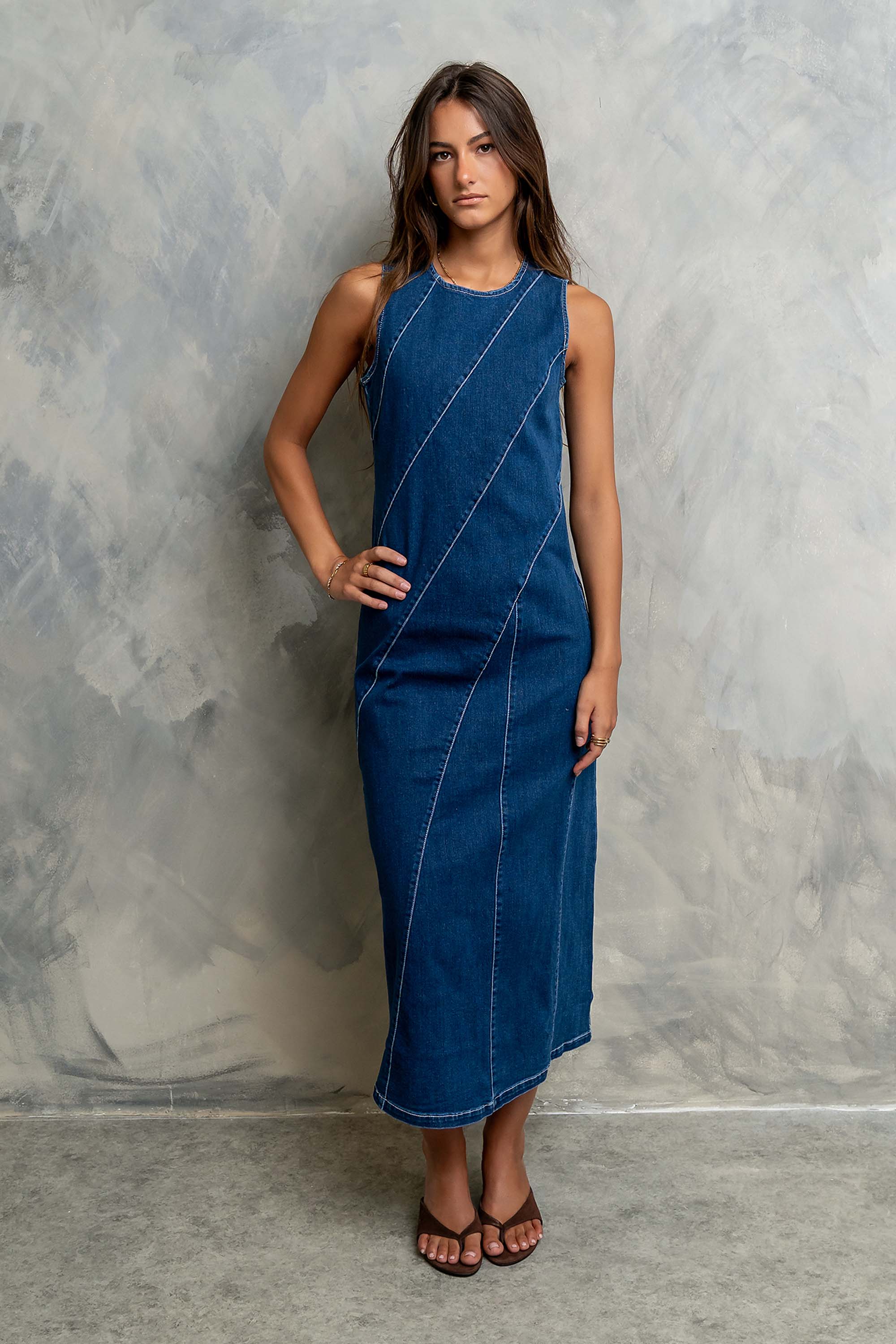 Raelynn Denim Midi Dress - FINAL SALE