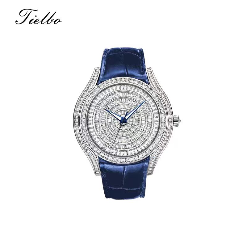 Waltz Automatic Watch – Full Crystal, Elegant, 39×45mm T815M