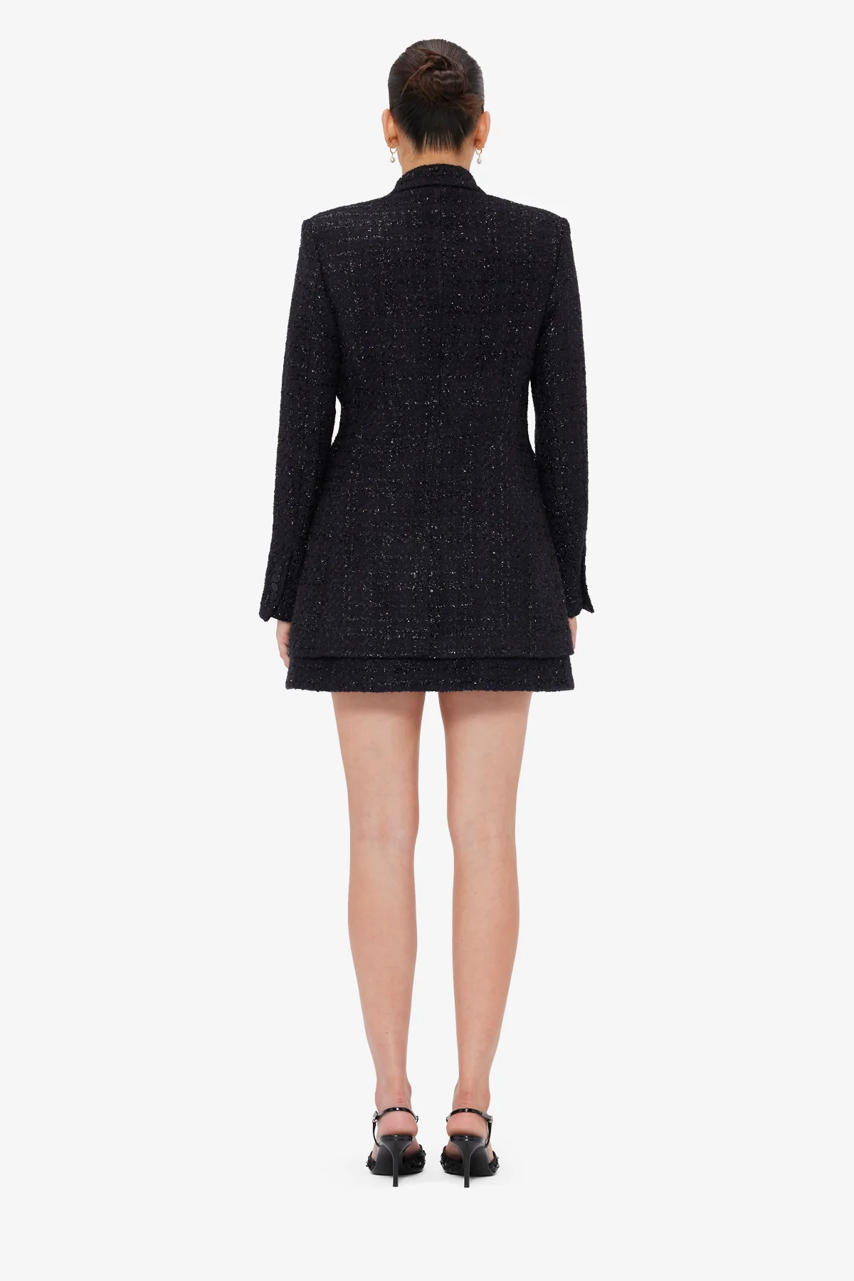 Jazlyn Tweed Blazer - Ebony