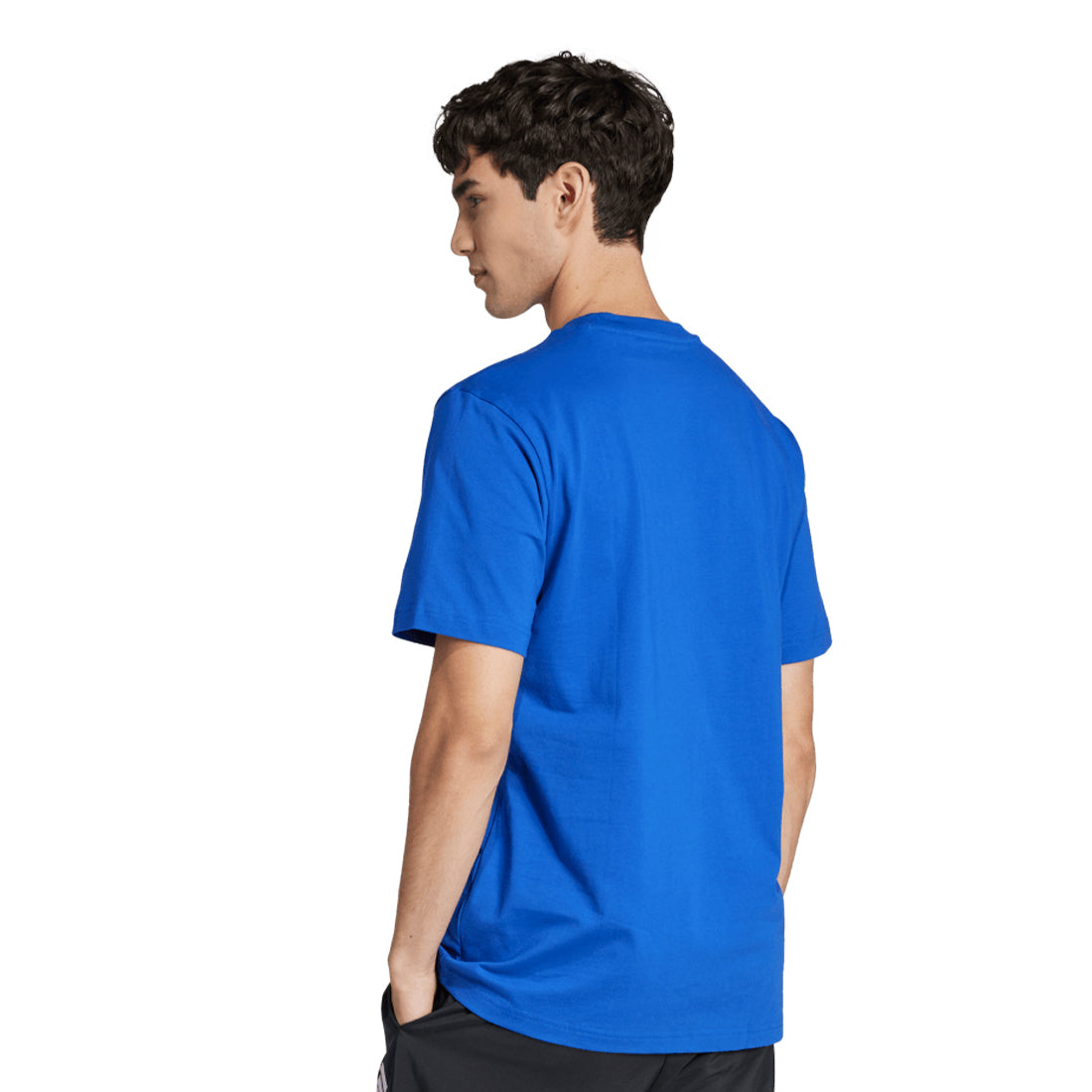 ADIDAS Photo Logo Men's Round Neck Blue JJ3933