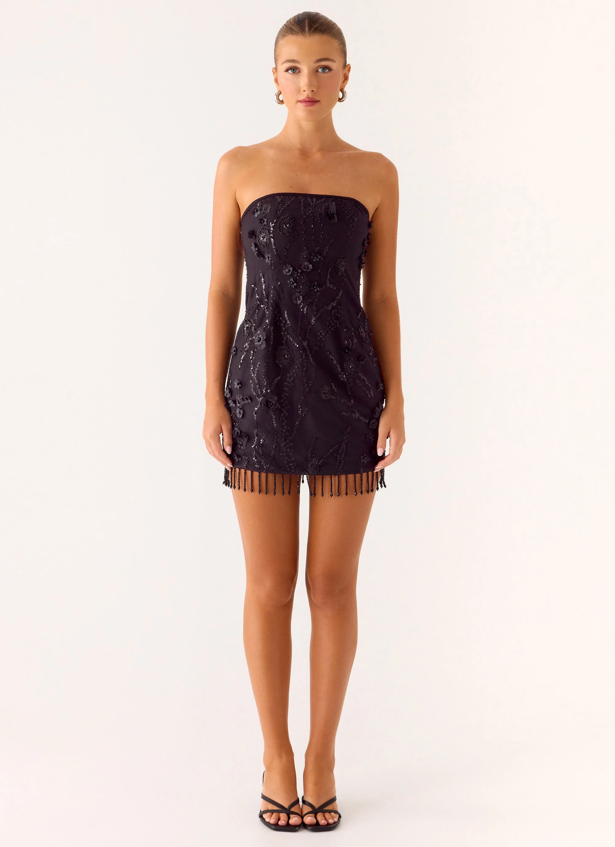 Wear My Kiss Mini Dress - Black