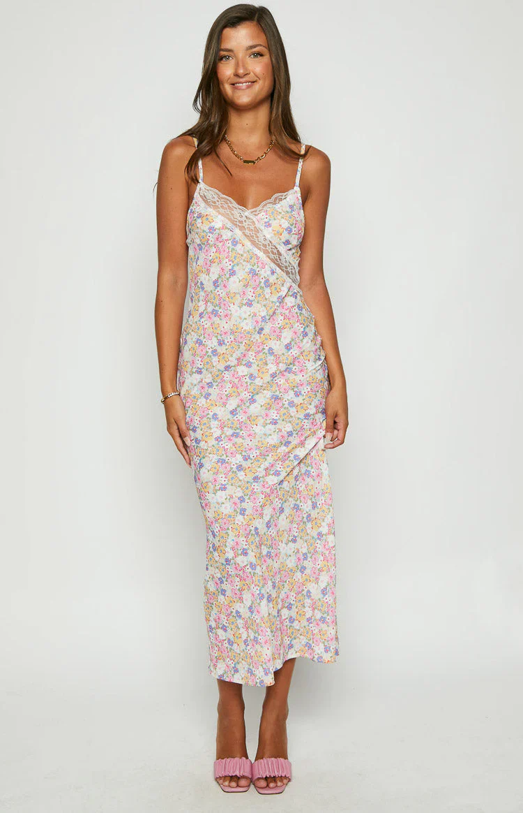 The Exclusive White Floral Lace Maxi Dress
