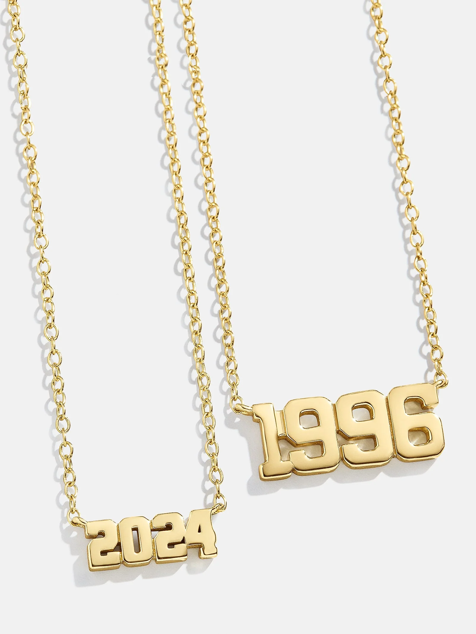 14K Gold Varsity Font Custom Number Necklace - Varsity Font Numbers