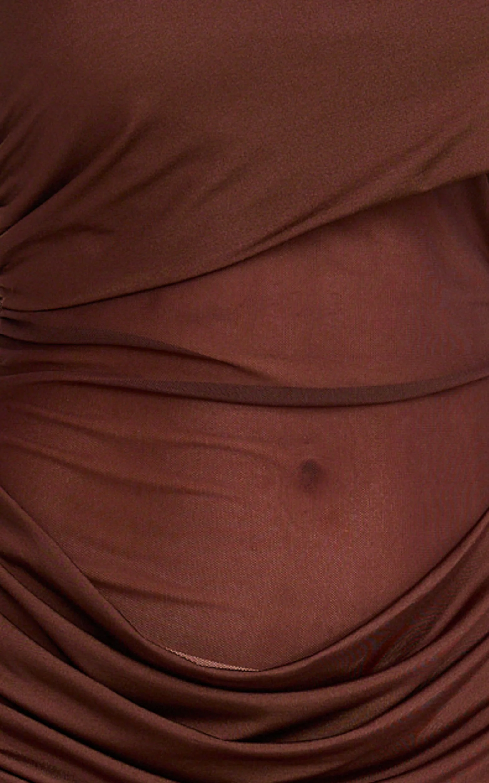 Riley Maxi Dress - Gathered Over Bust Dress in Brown