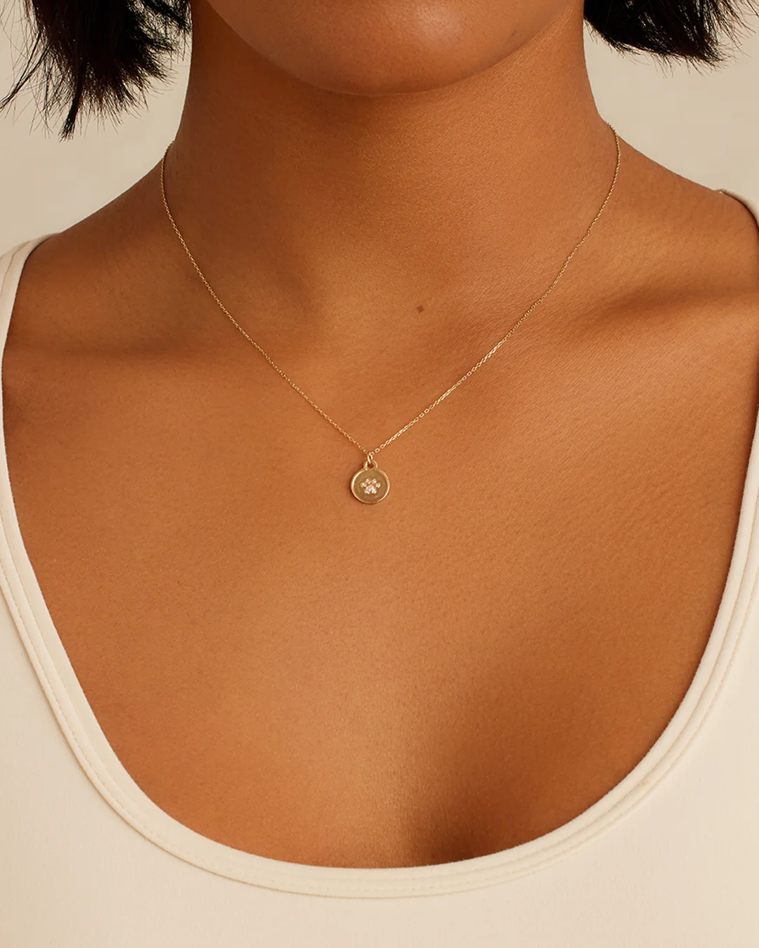 14K Diamond Paw Necklace