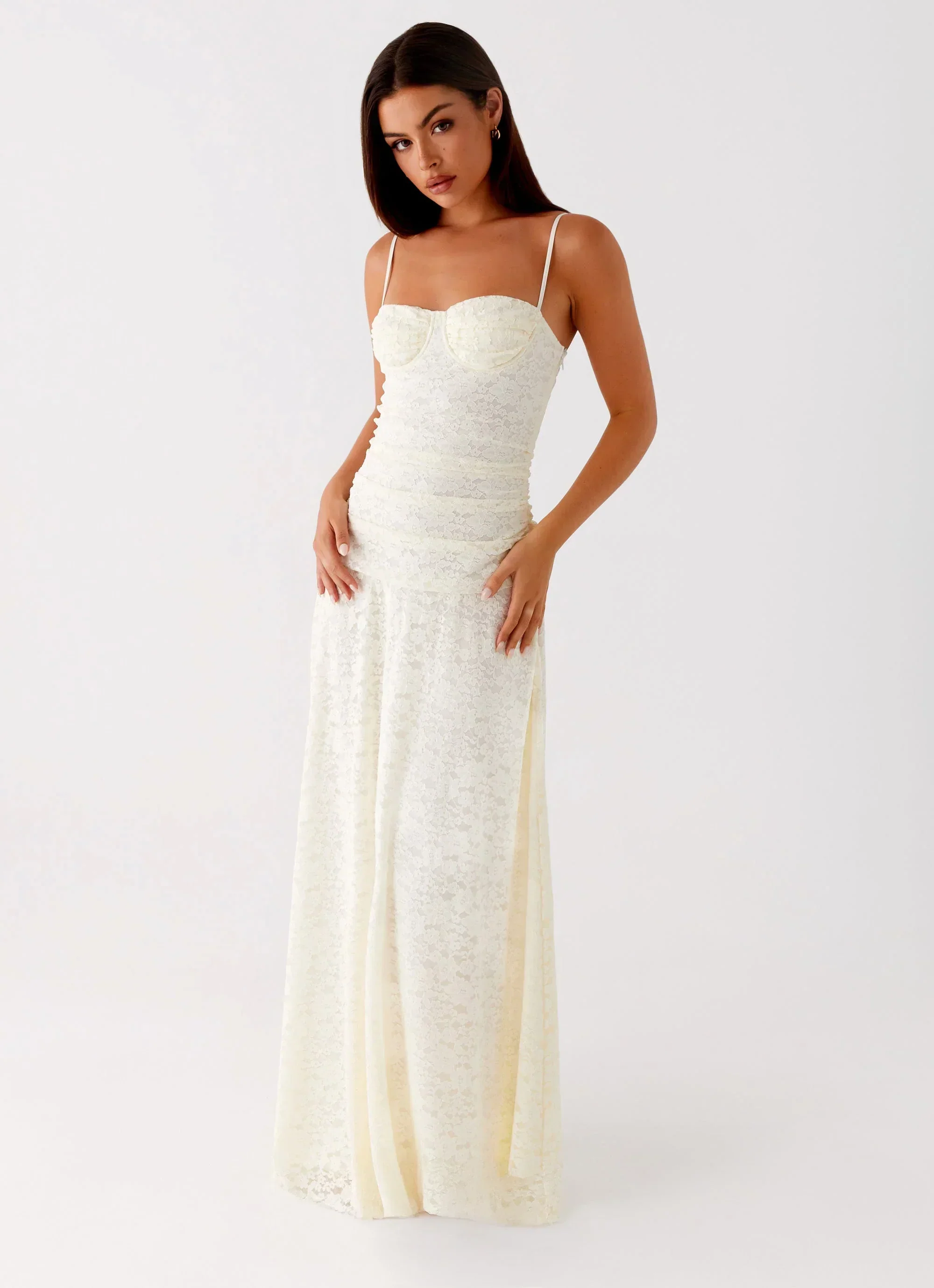 Elsa Maxi Dress - Ivory - luluinthesky