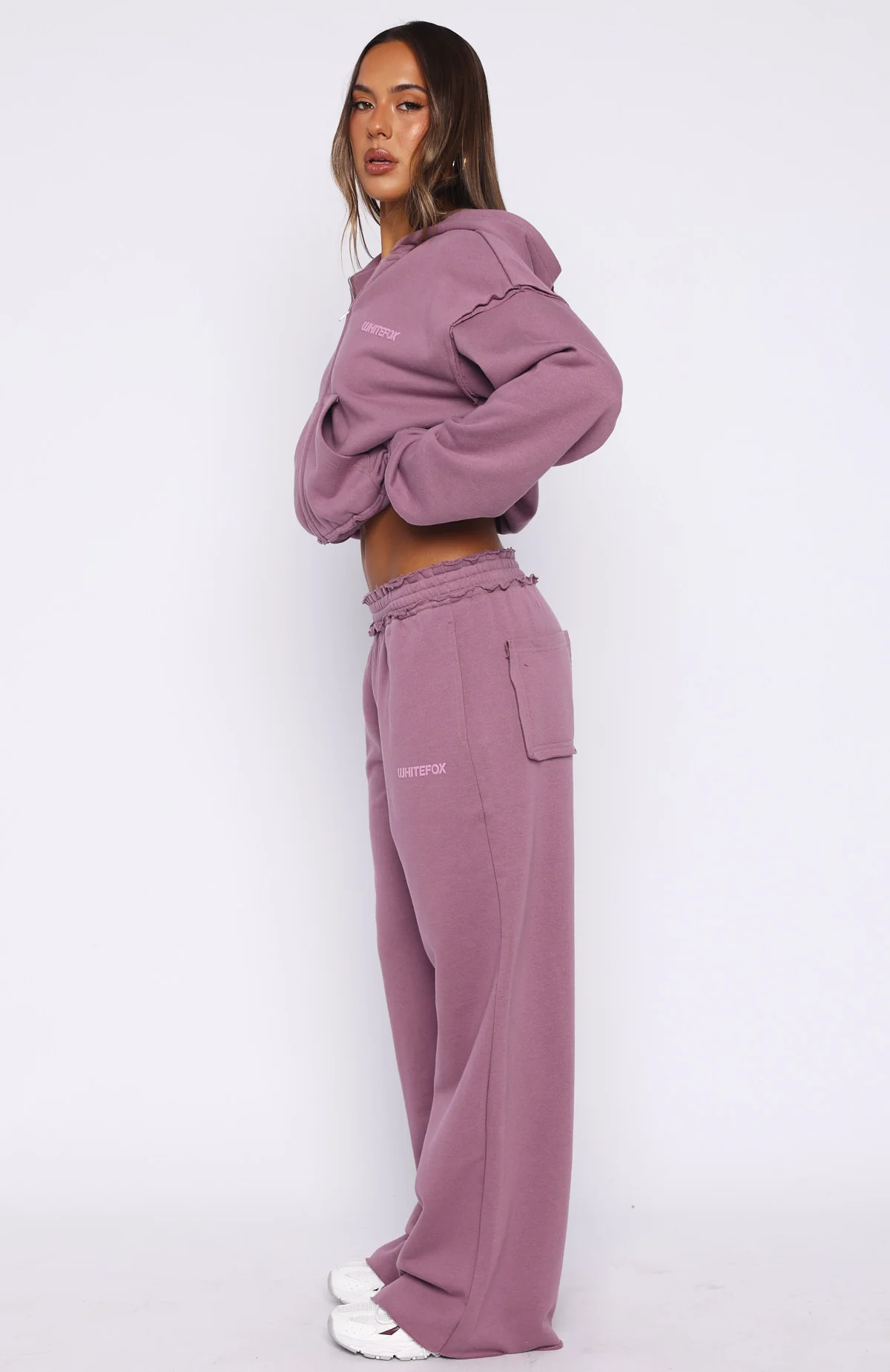 On My Own Terms Wide Leg Sweatpants Dusty Plum