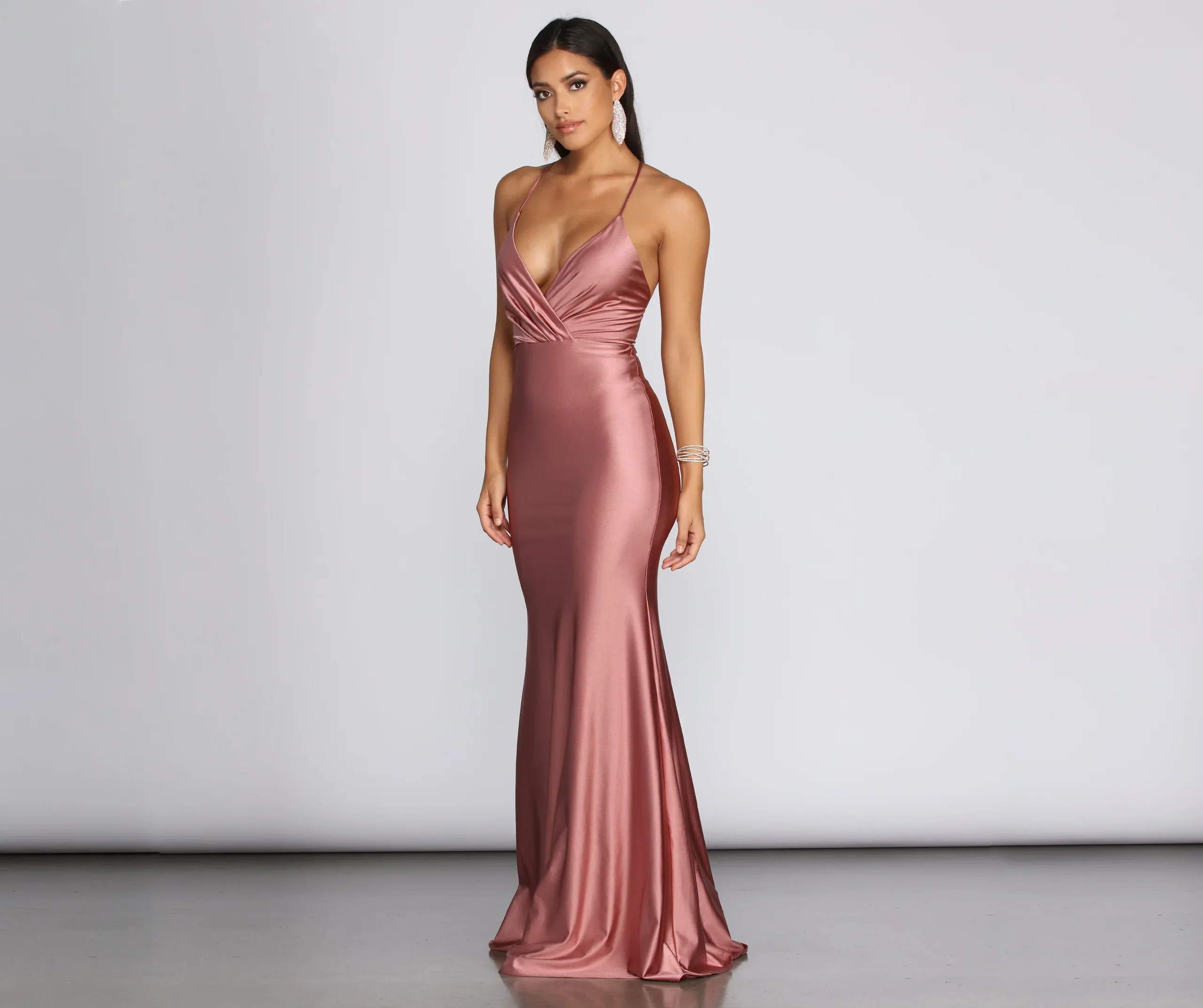 Jerry Cross Back Draped Gown