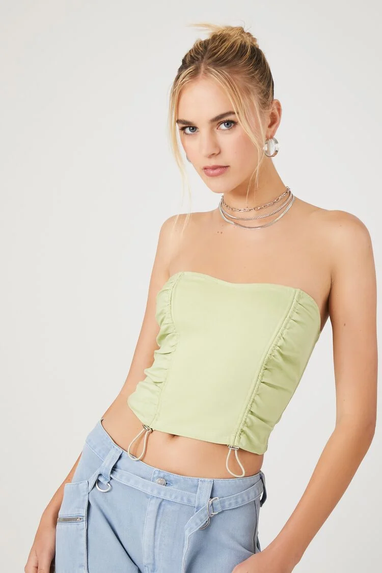 Toggle Drawstring Tube Top