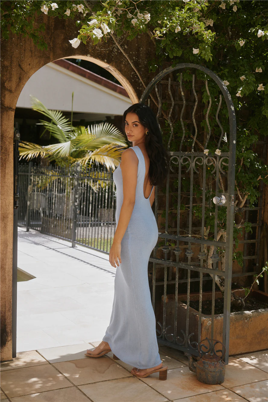 Runaway The Label Adriana Maxi Dress Blue