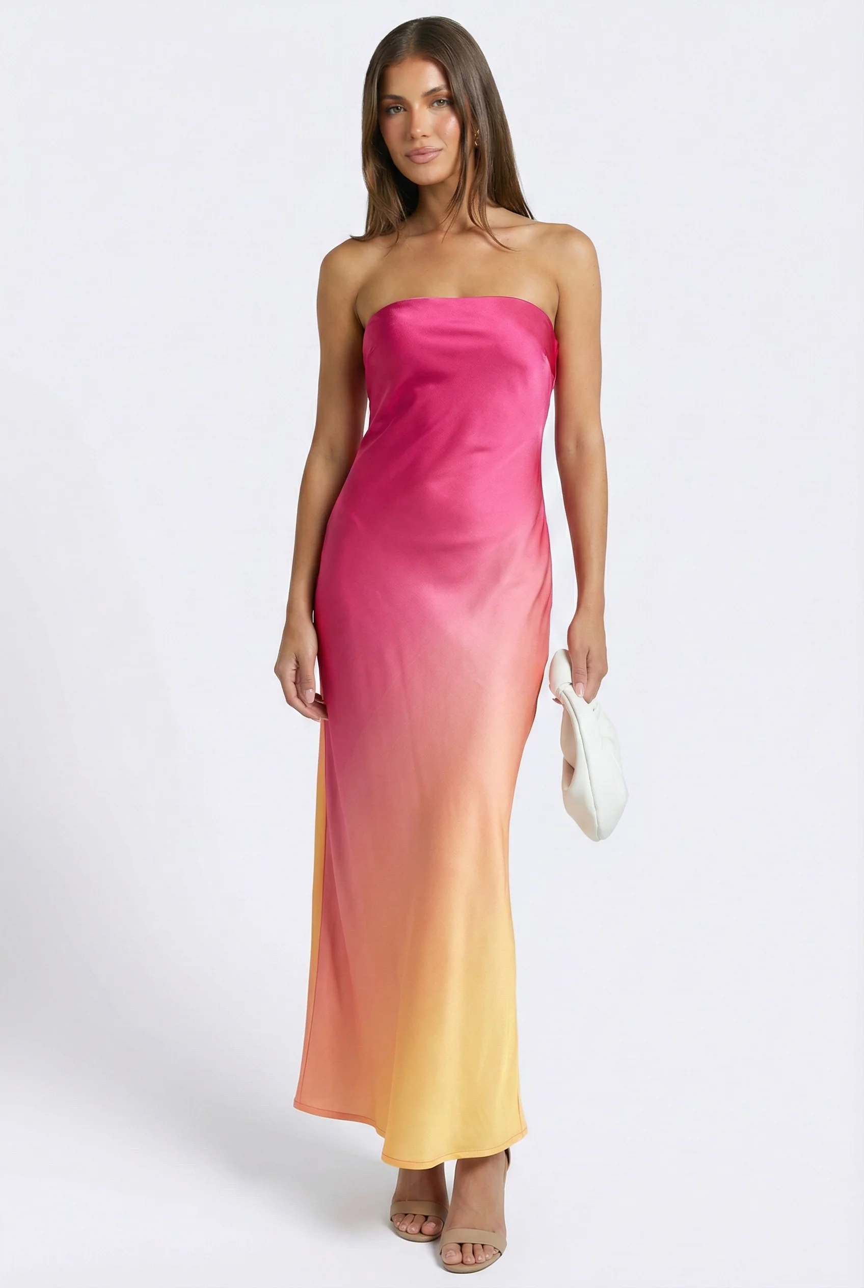Pink Papaya Ombre Maxi Dress