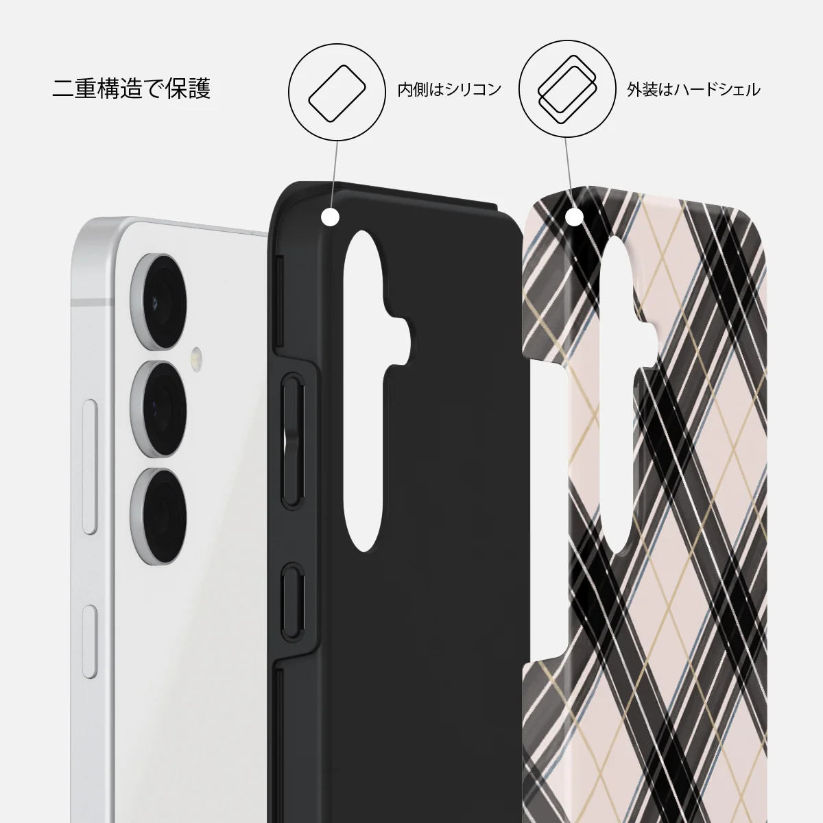 Plaid Please - Samsung Galaxy S25 FE ケース