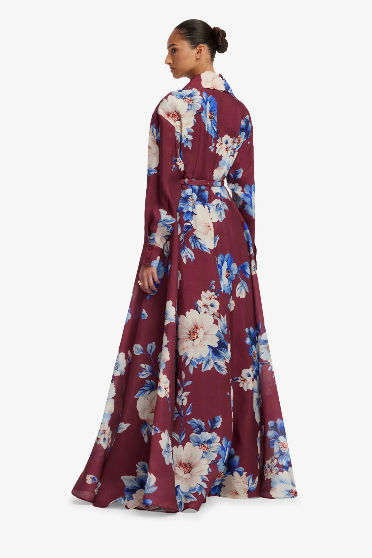 Josephine Silk Gown - Cosmos Print