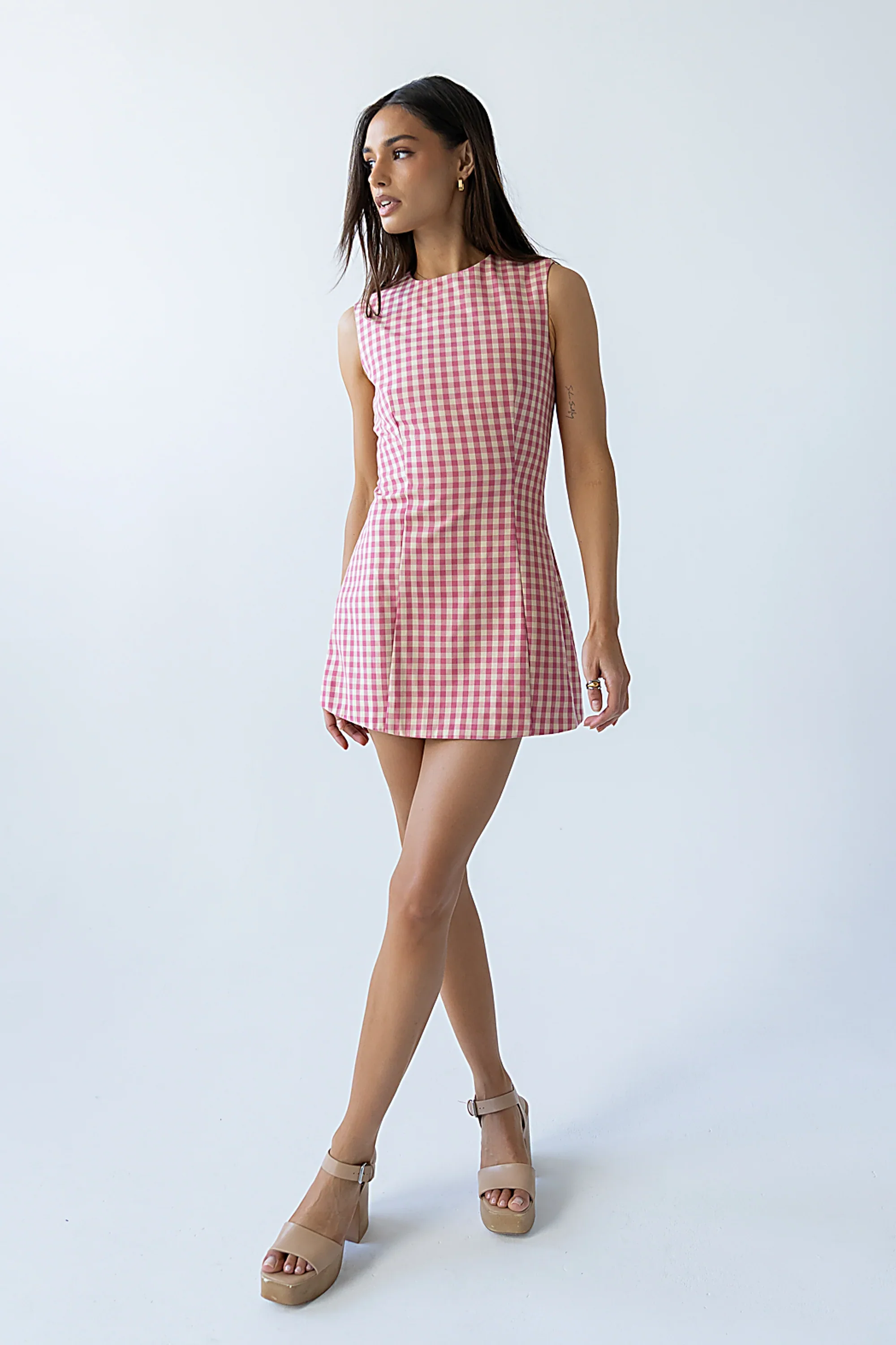 Brecken Gingham Mini Dress
