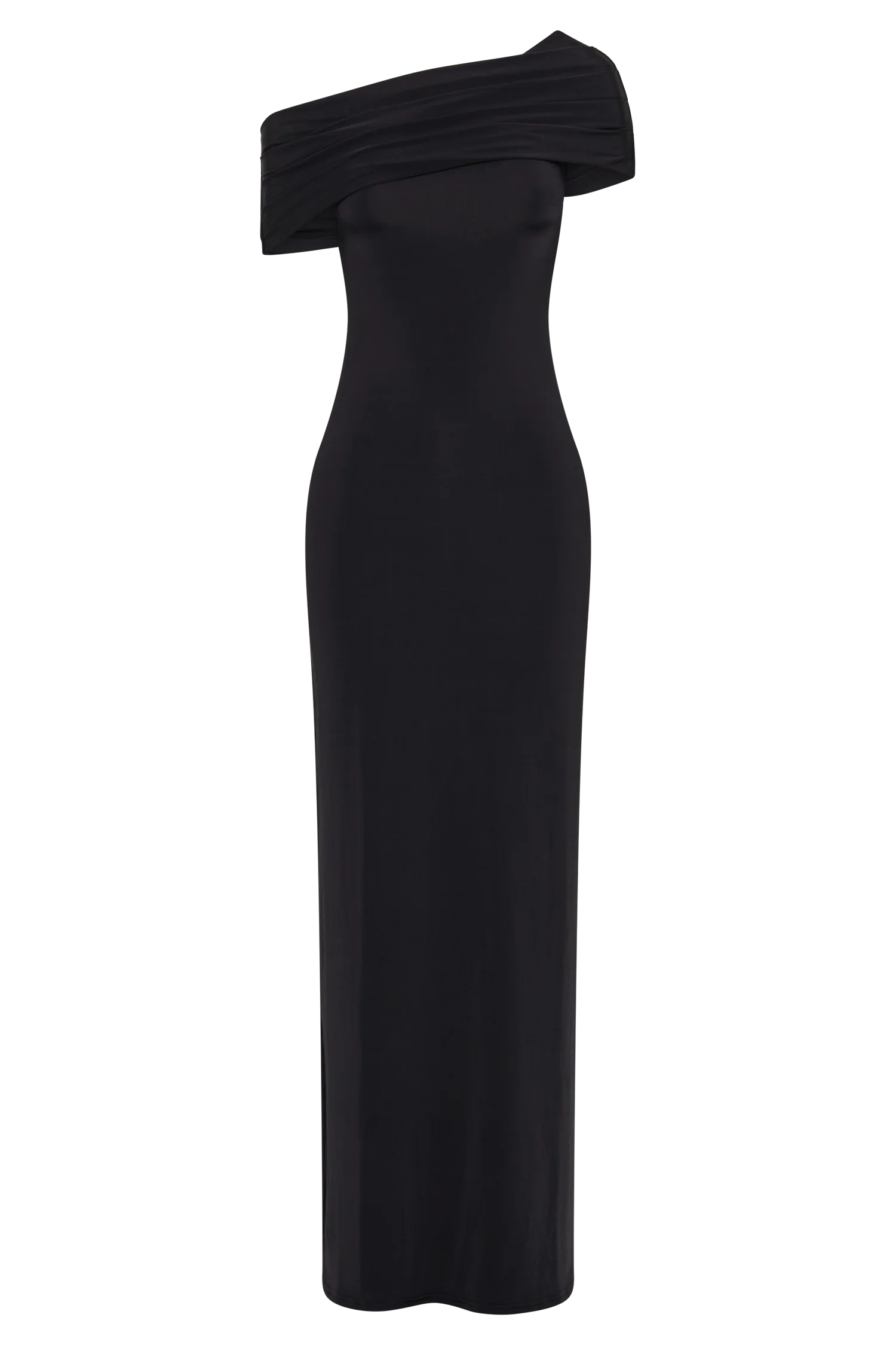 Cassandra-Off-Shoulder-Slinky-Maxi-Dress-Black