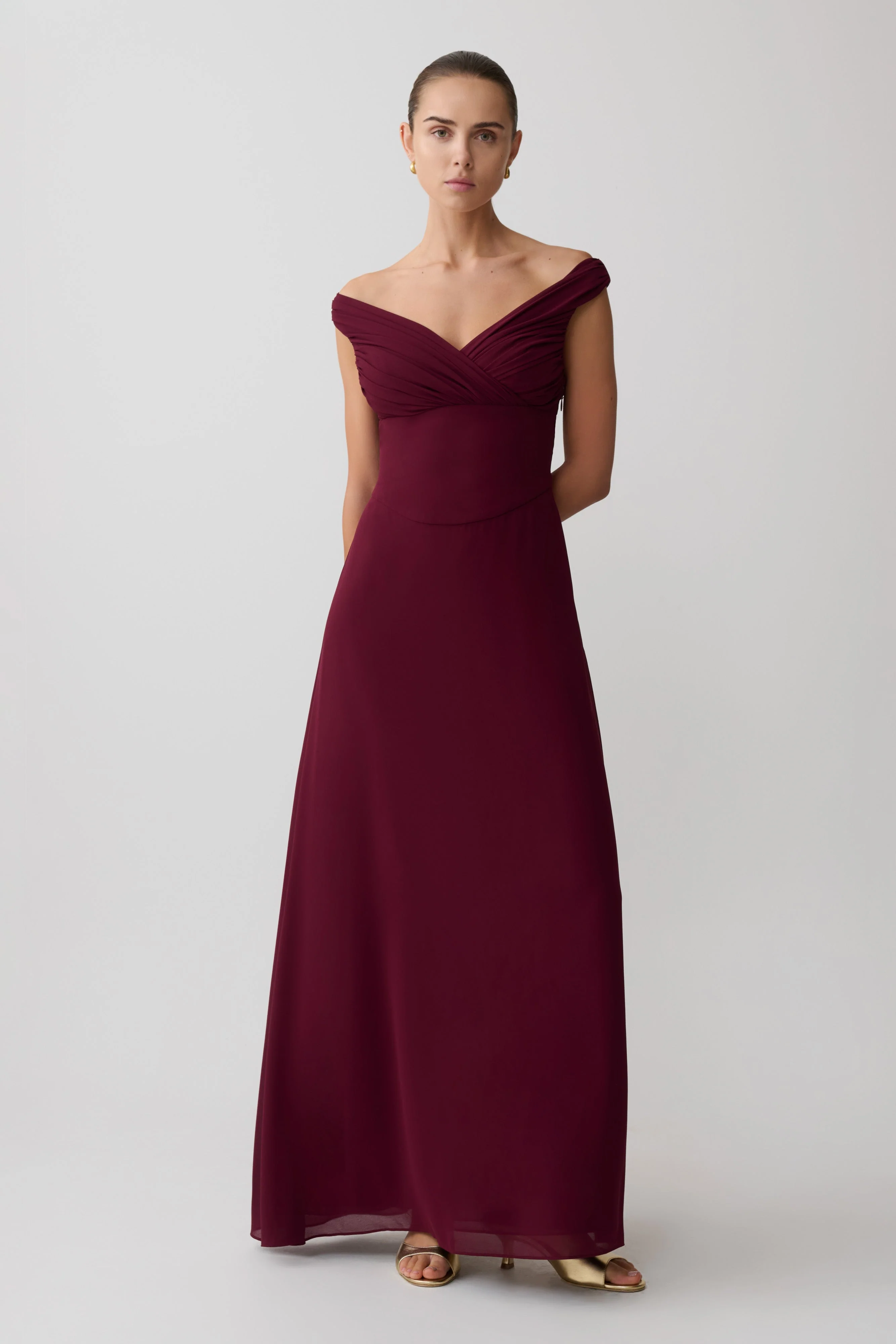Mabel-Off-Shoulder-Chiffon-Maxi-Dress-Merlot
